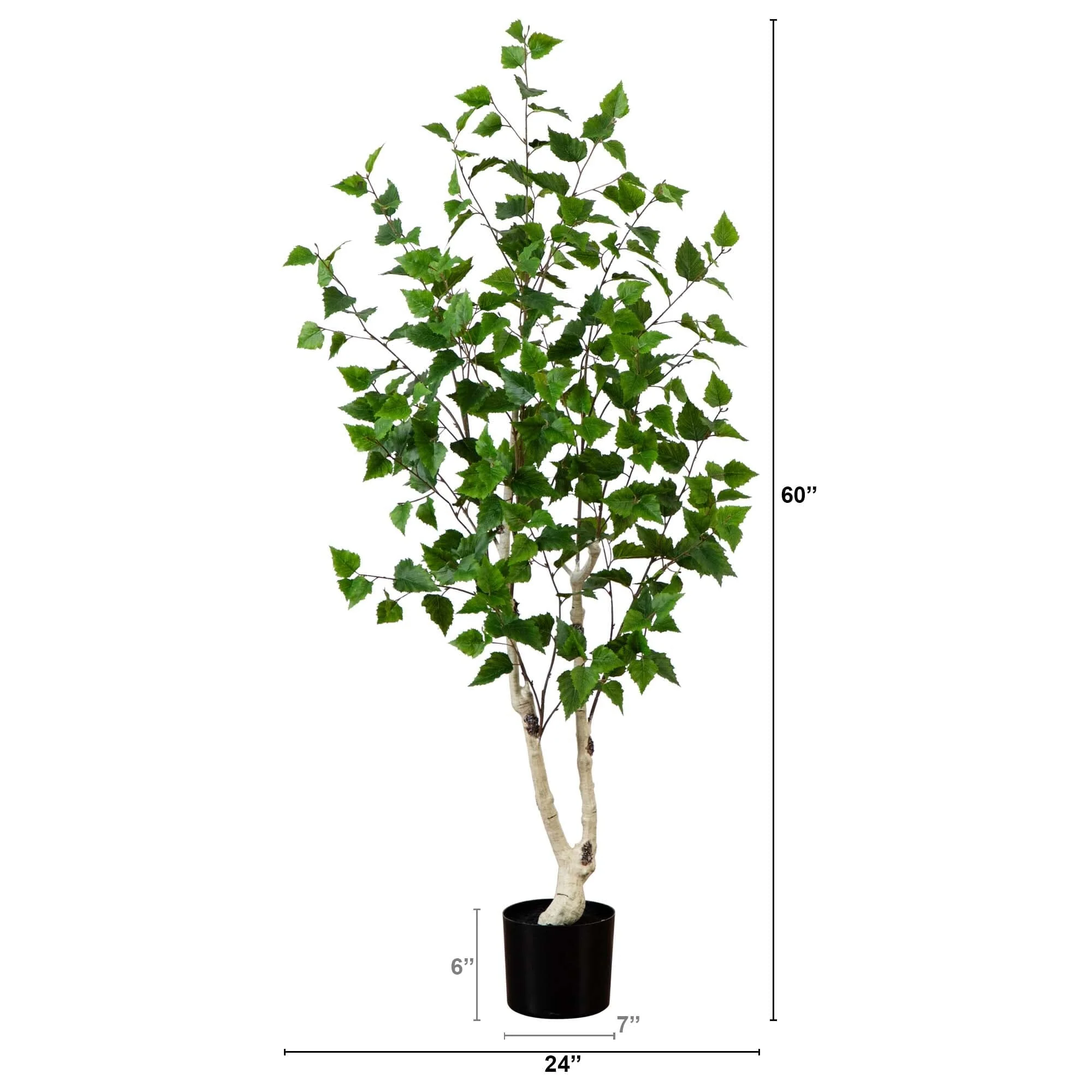 5’ Artificial Birch Tree - Image 6