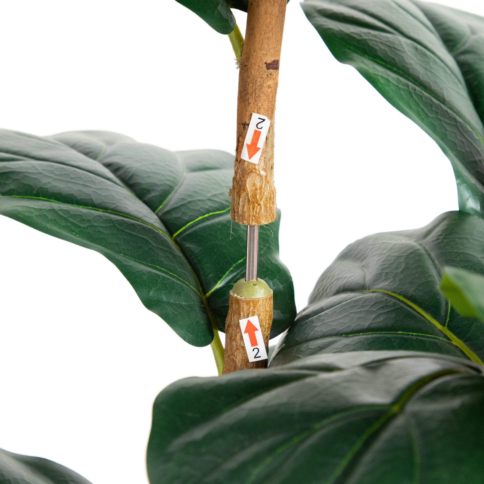 5’ Artificial Fiddle Leaf Tree in Decorative White Planter - Image 4