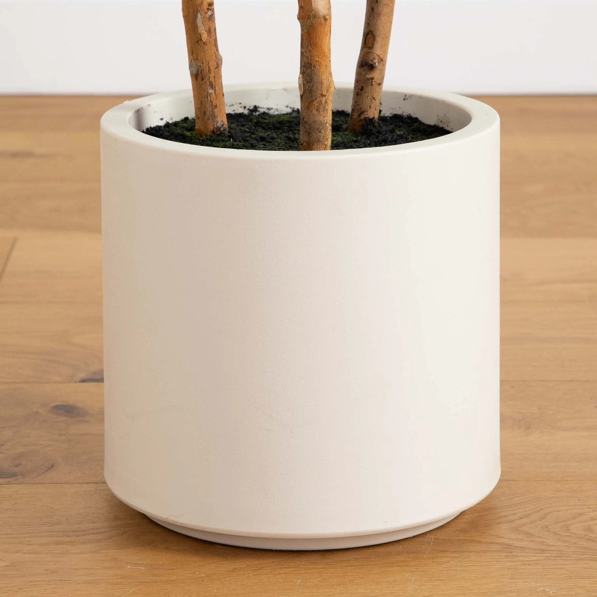 5’ Artificial Fiddle Leaf Tree in Decorative White Planter - Image 7