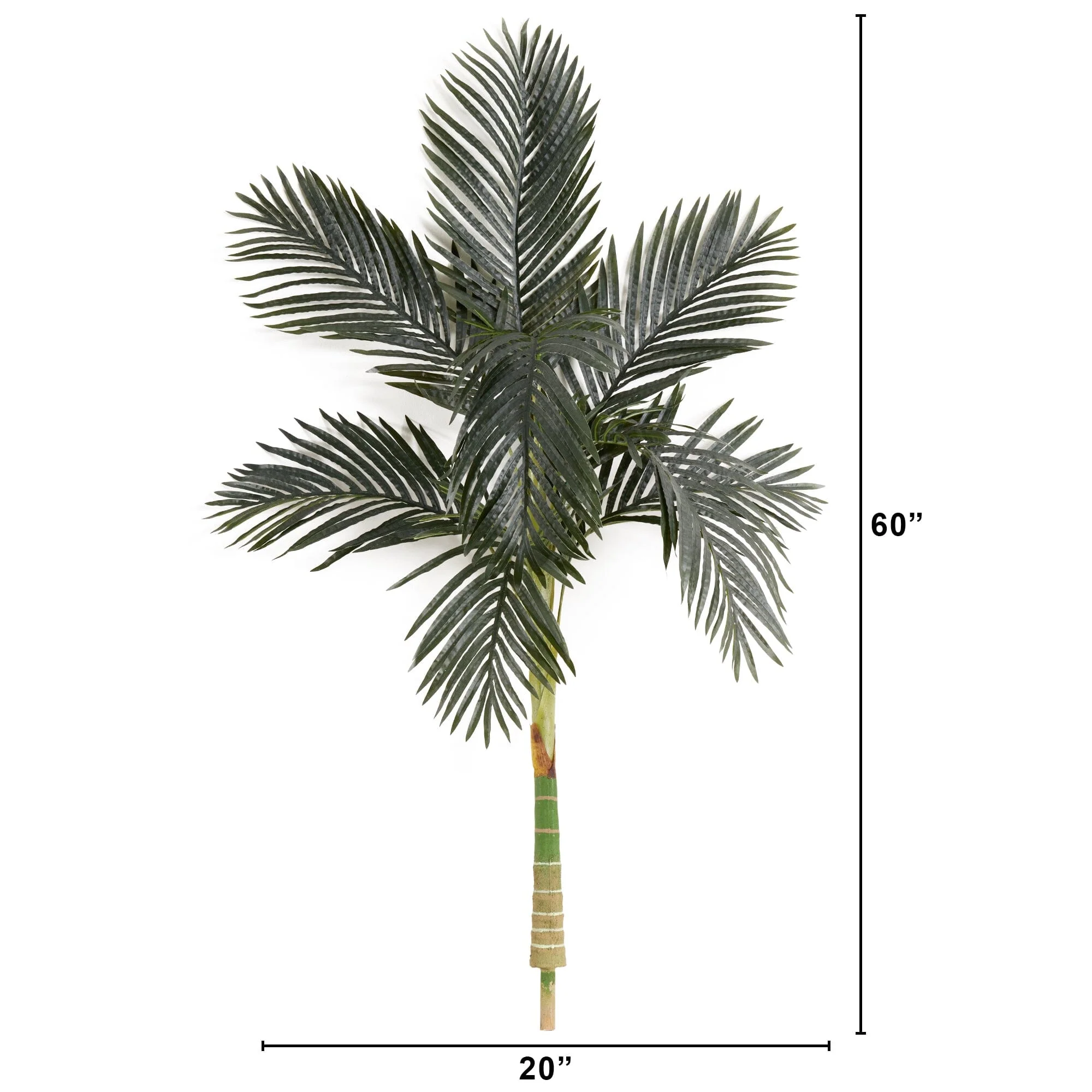 5’ Artificial Golden Cane Palm Tree Without Pot - Image 3