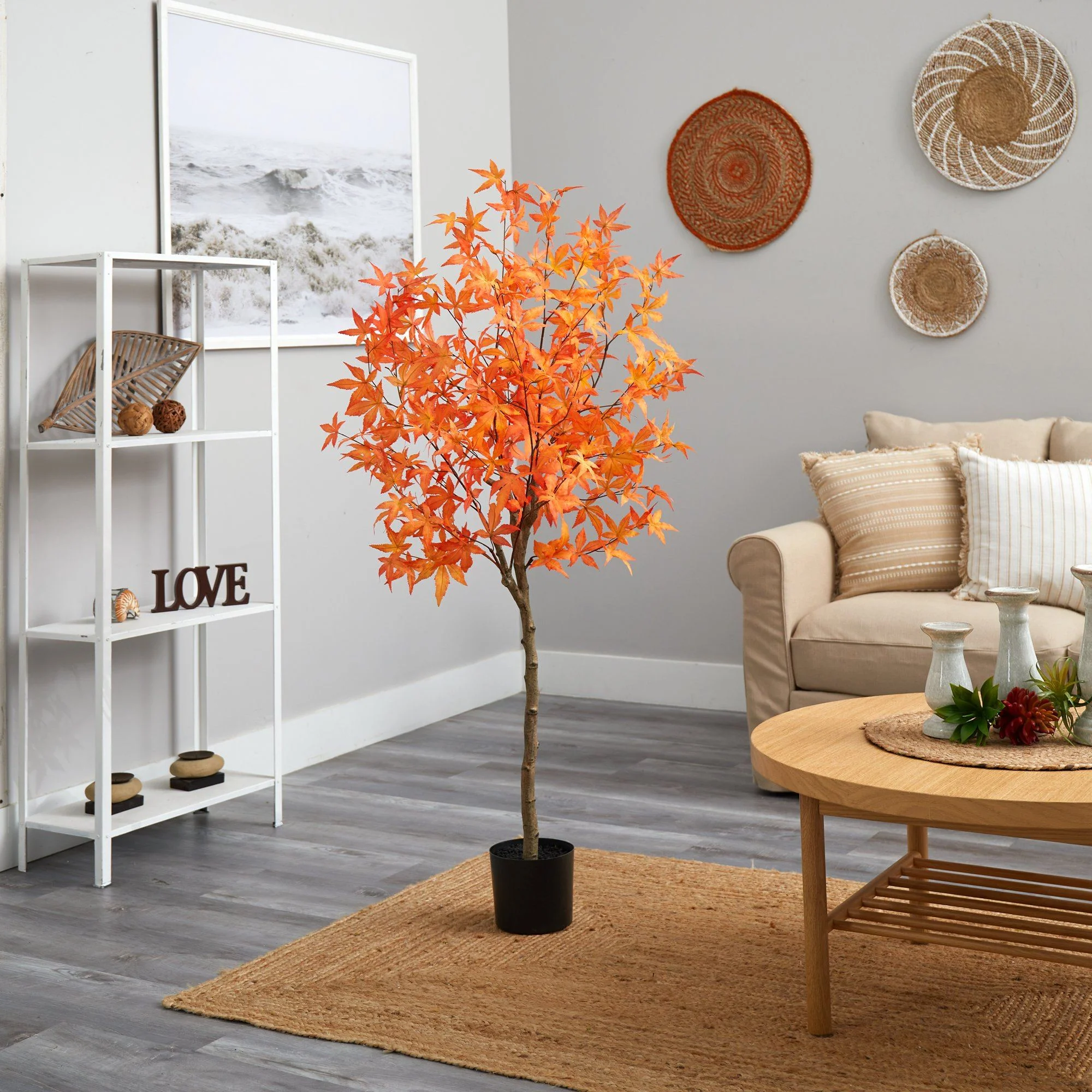 5' Autumn Maple Artificial Tree - Image 7