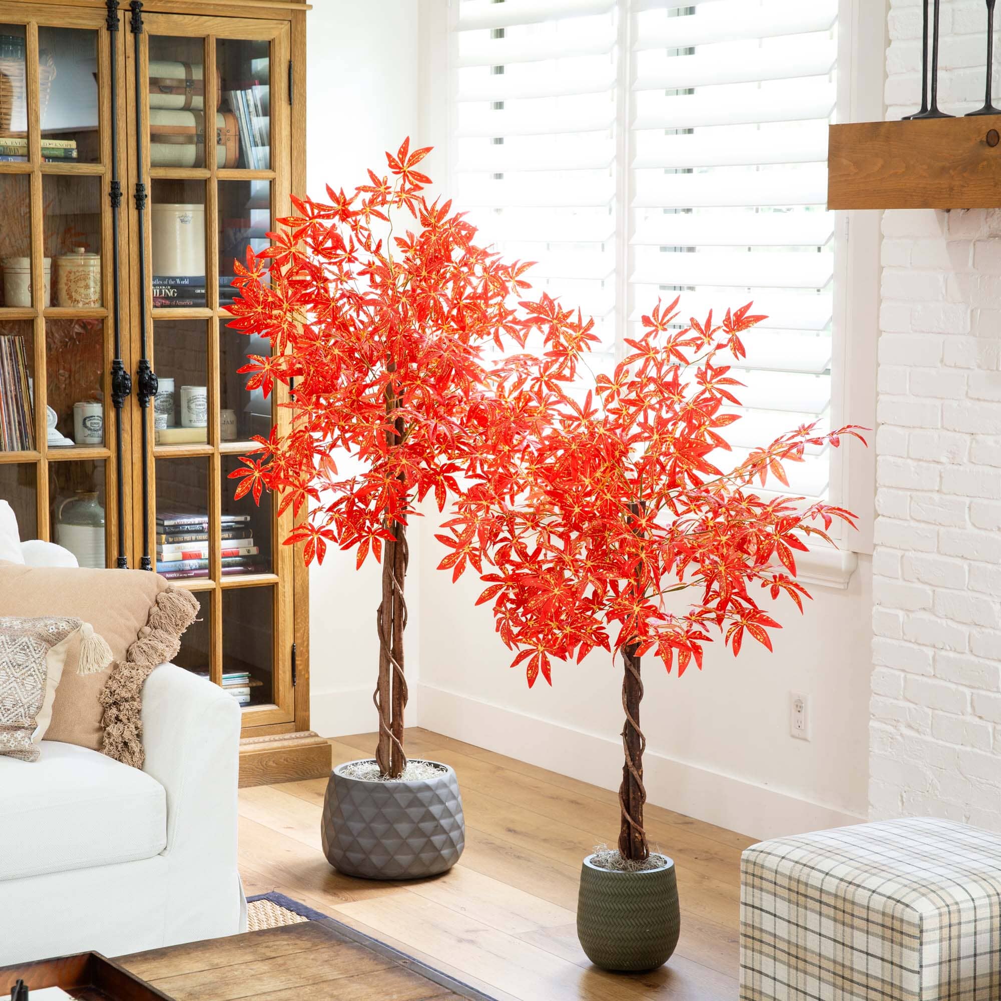 5’ Autumn Vibrant Maple Artificial Fall Tree - Image 4