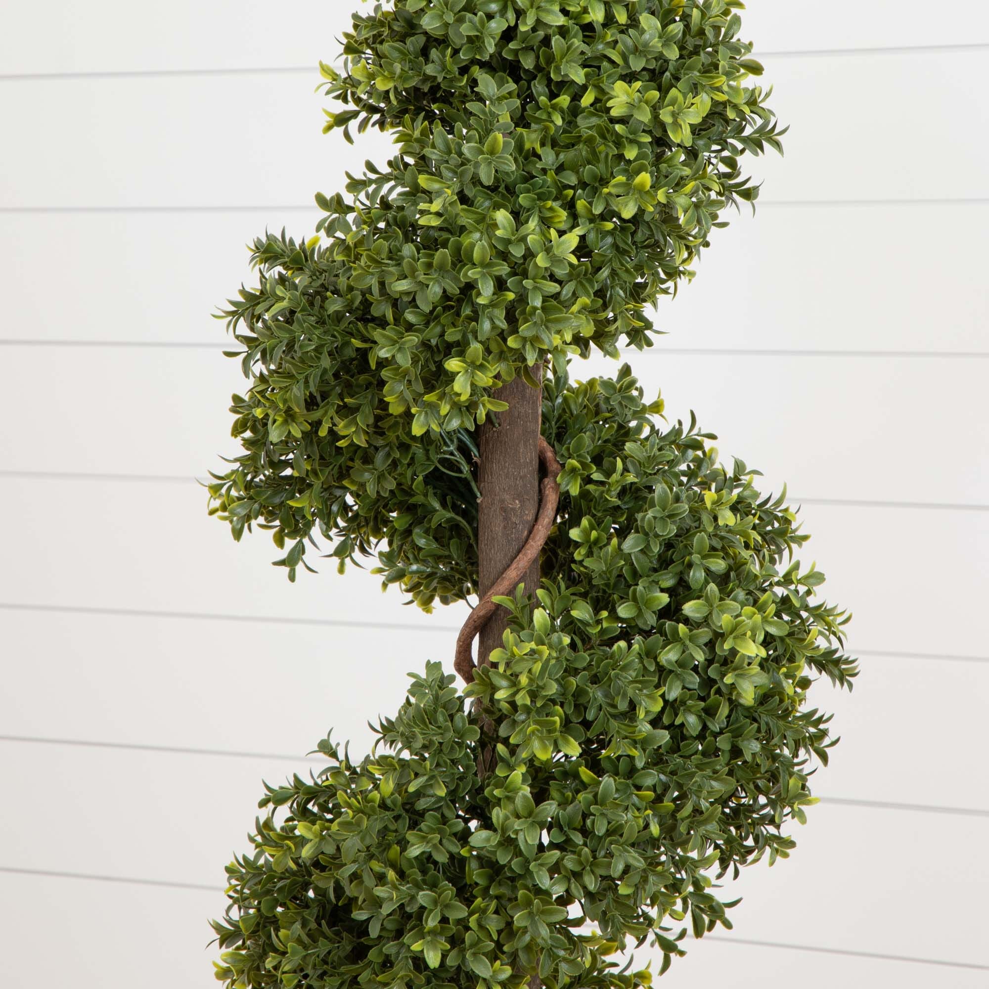 5’ Boxwood Topiary Spiral Artificial Tree (Indoor/Outdoor) - Image 2