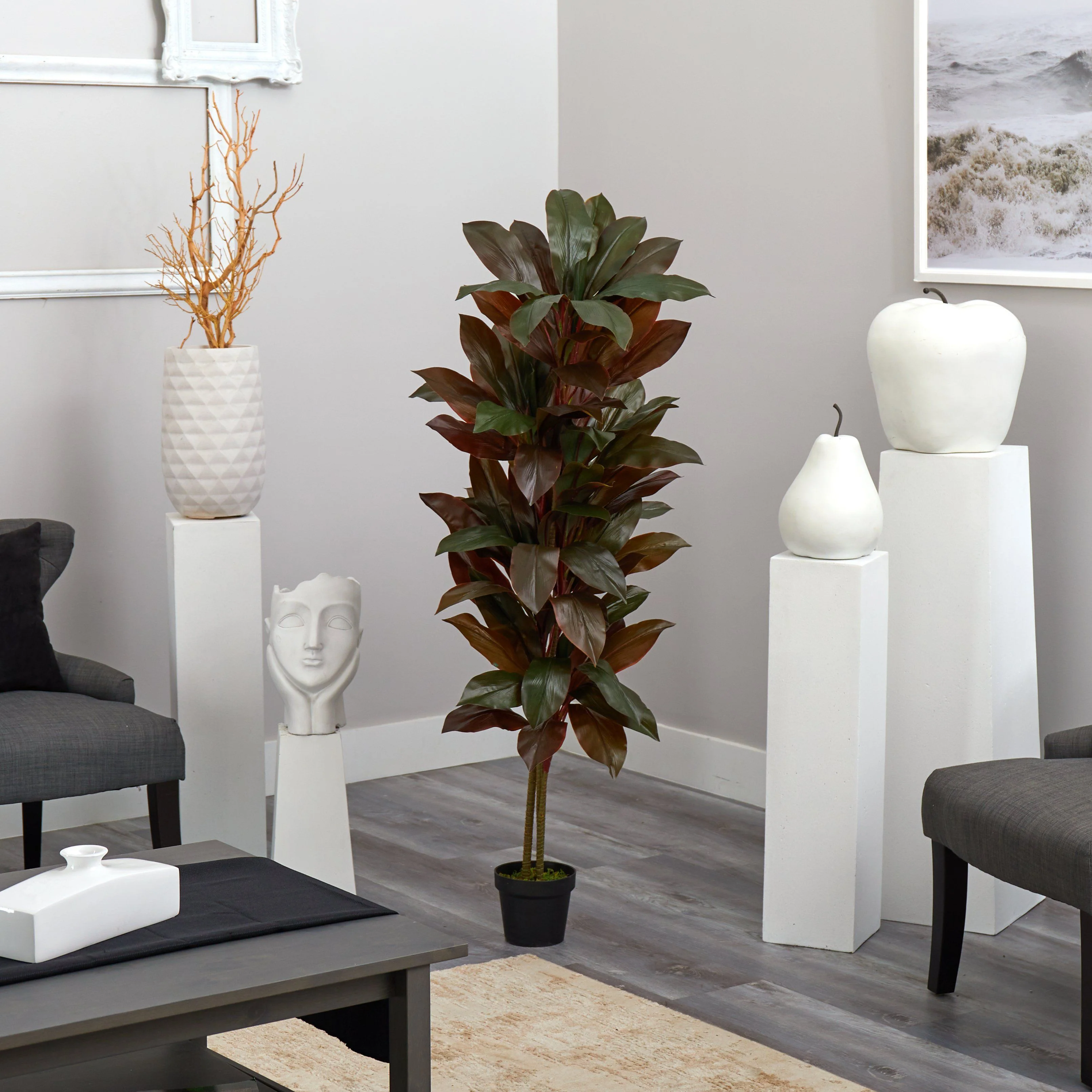 5' Cordyline Silk Plant (Real Touch) - Image 2