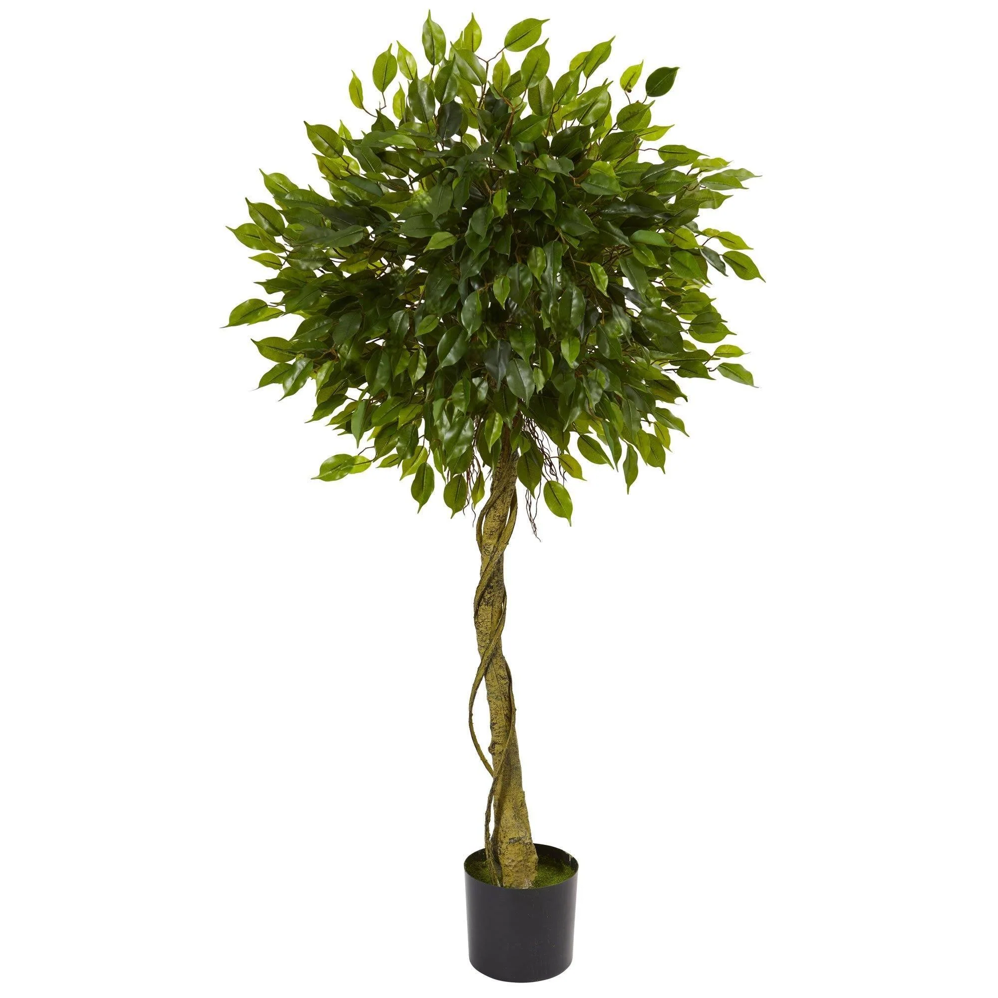 5' Ficus Artificial Topiary Tree UV Resistant (Indoor/Outdoor) - Image 3