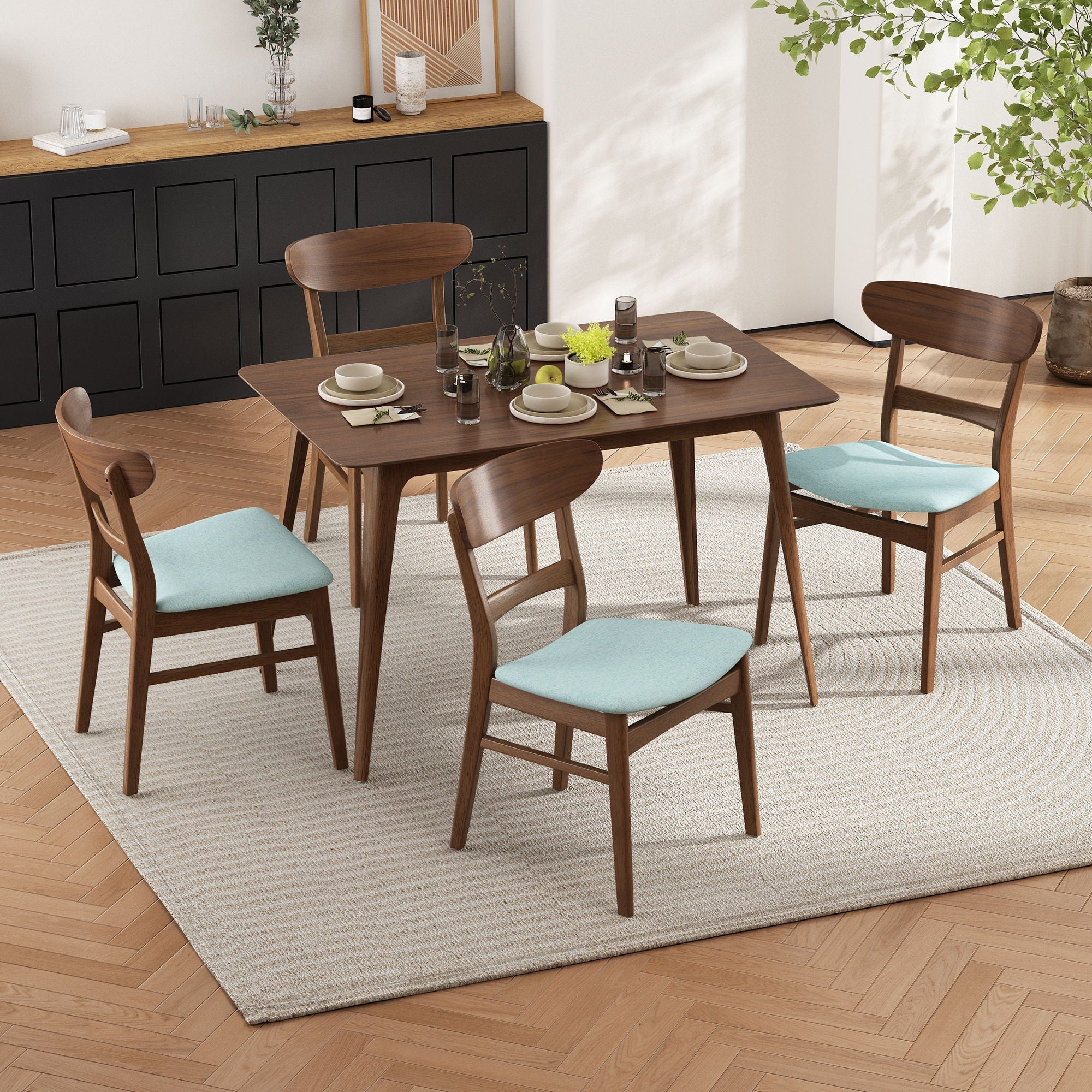 5 Piece Dining Set With Ergonomic Chairs - Image 10