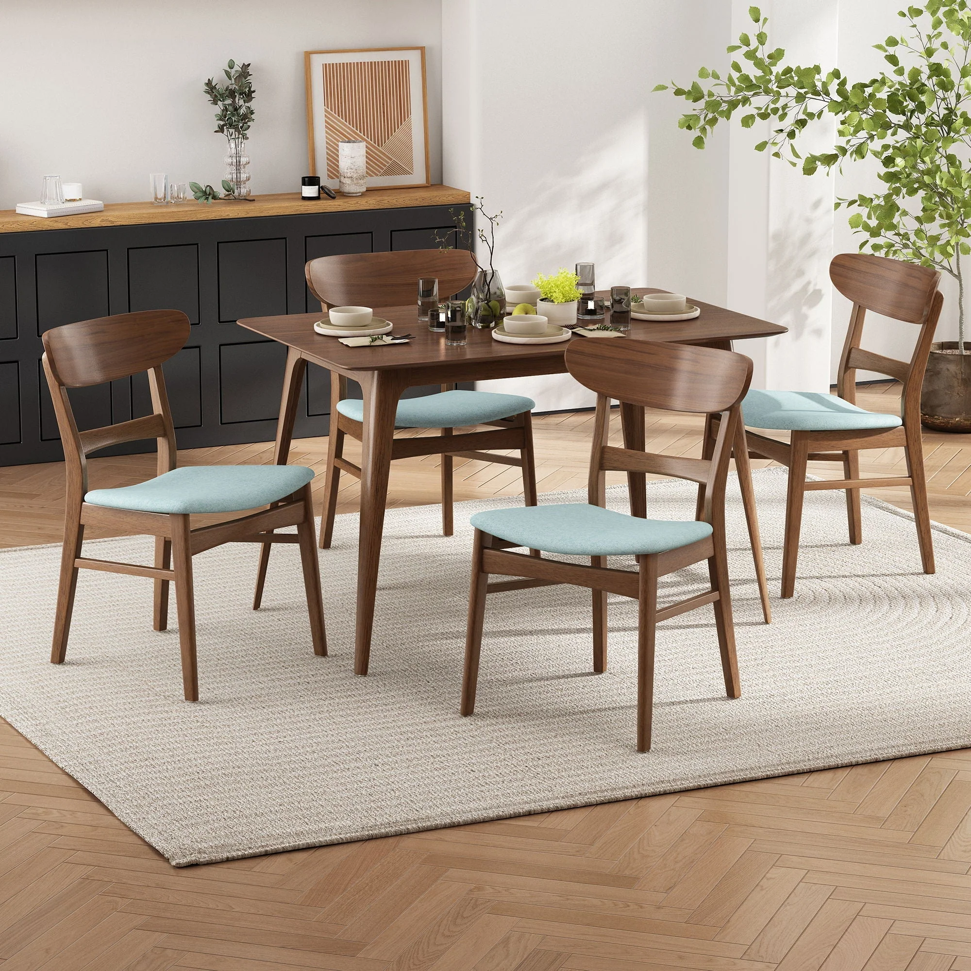 5 Piece Dining Set With Ergonomic Chairs - Image 8