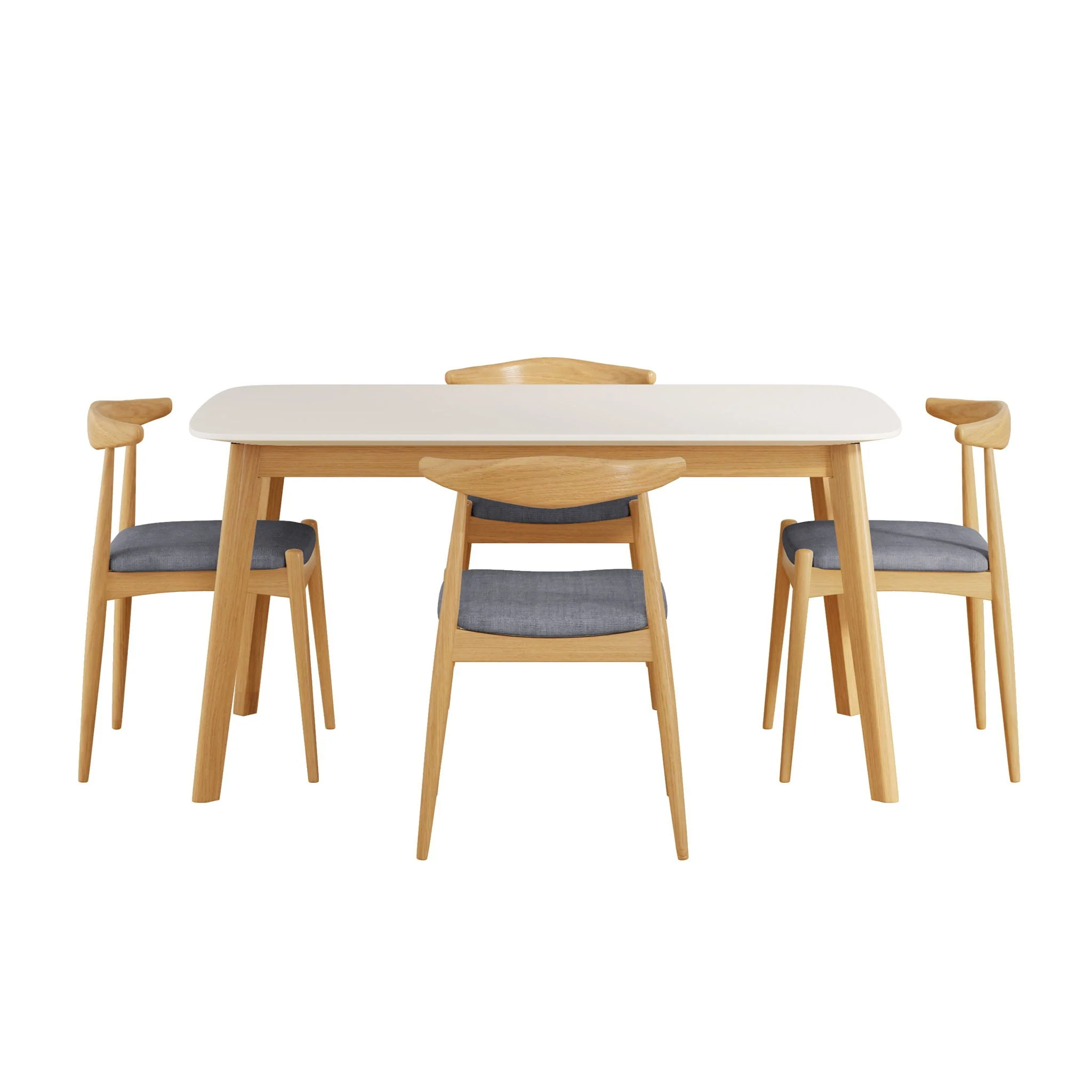 5 Piece Dining Set with Upholstered Chairs - Image 2