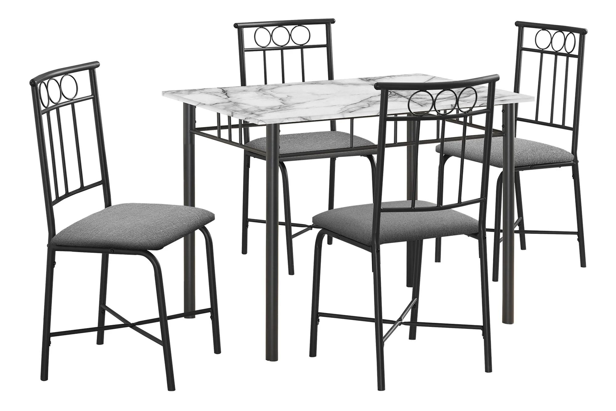 5 Pieces Dining Table Set, Small, Rectangular - Image 3