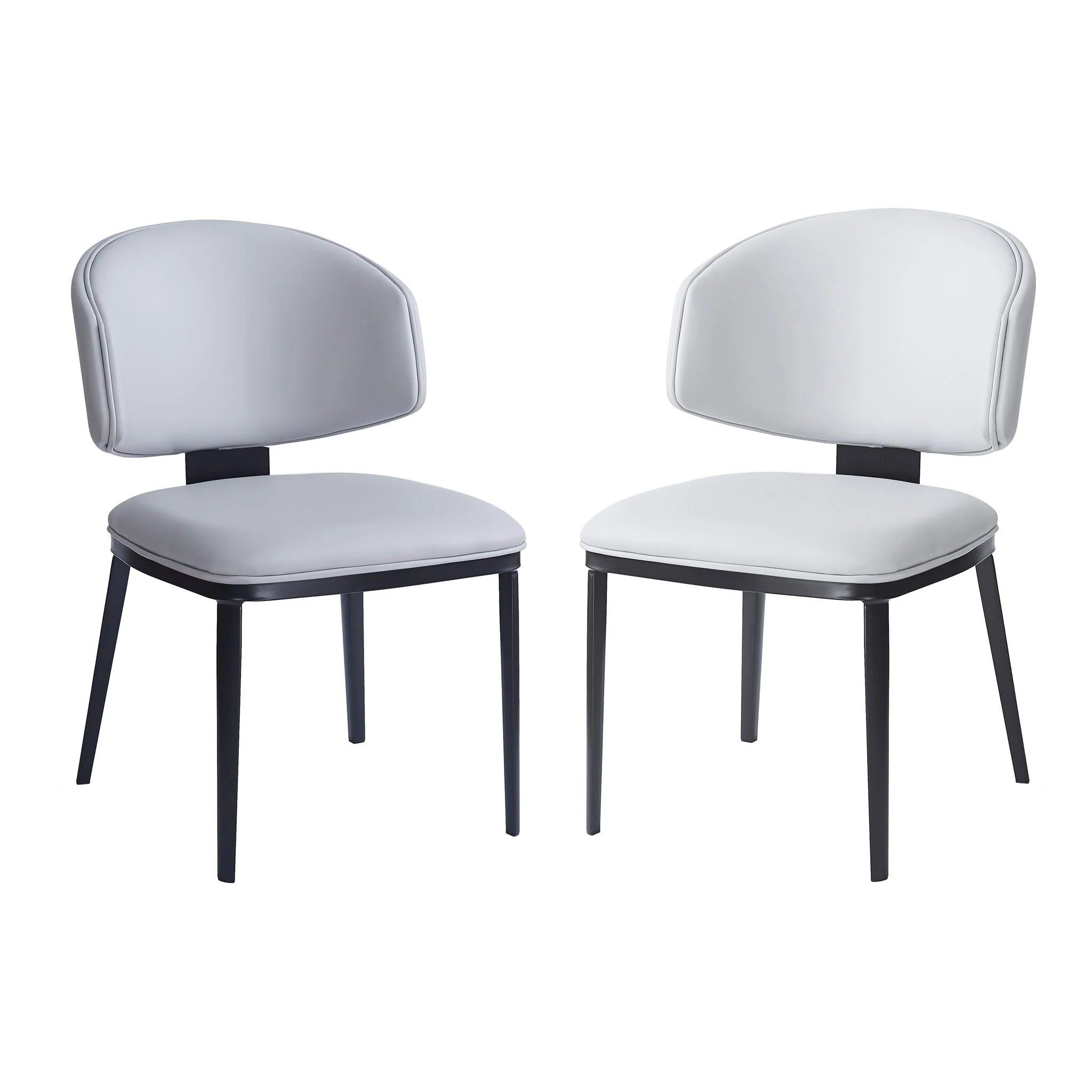 5 Pieces Modern Faux Leather And Metal Dining Set - Image 16
