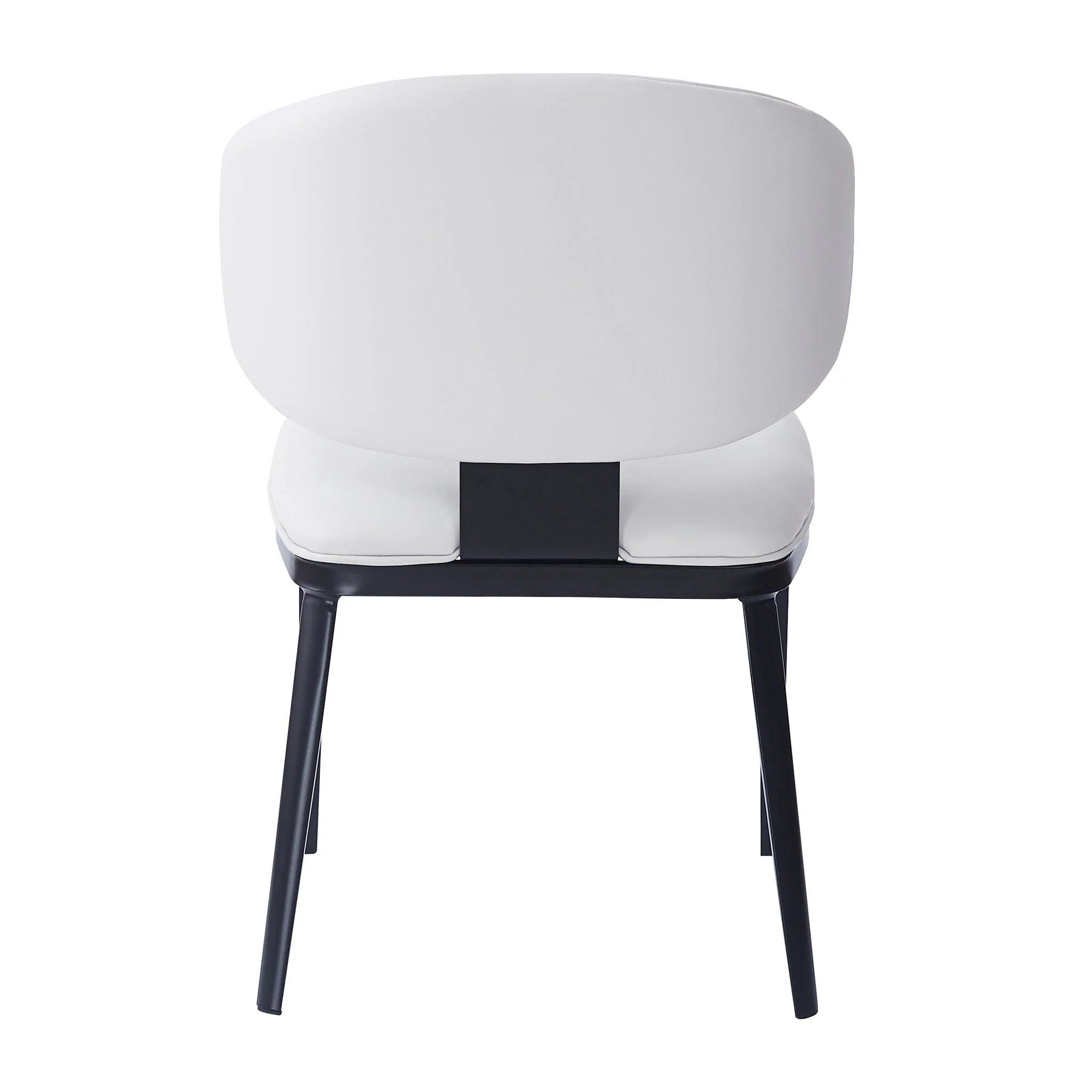 5 Pieces Modern Faux Leather And Metal Dining Set - Image 3
