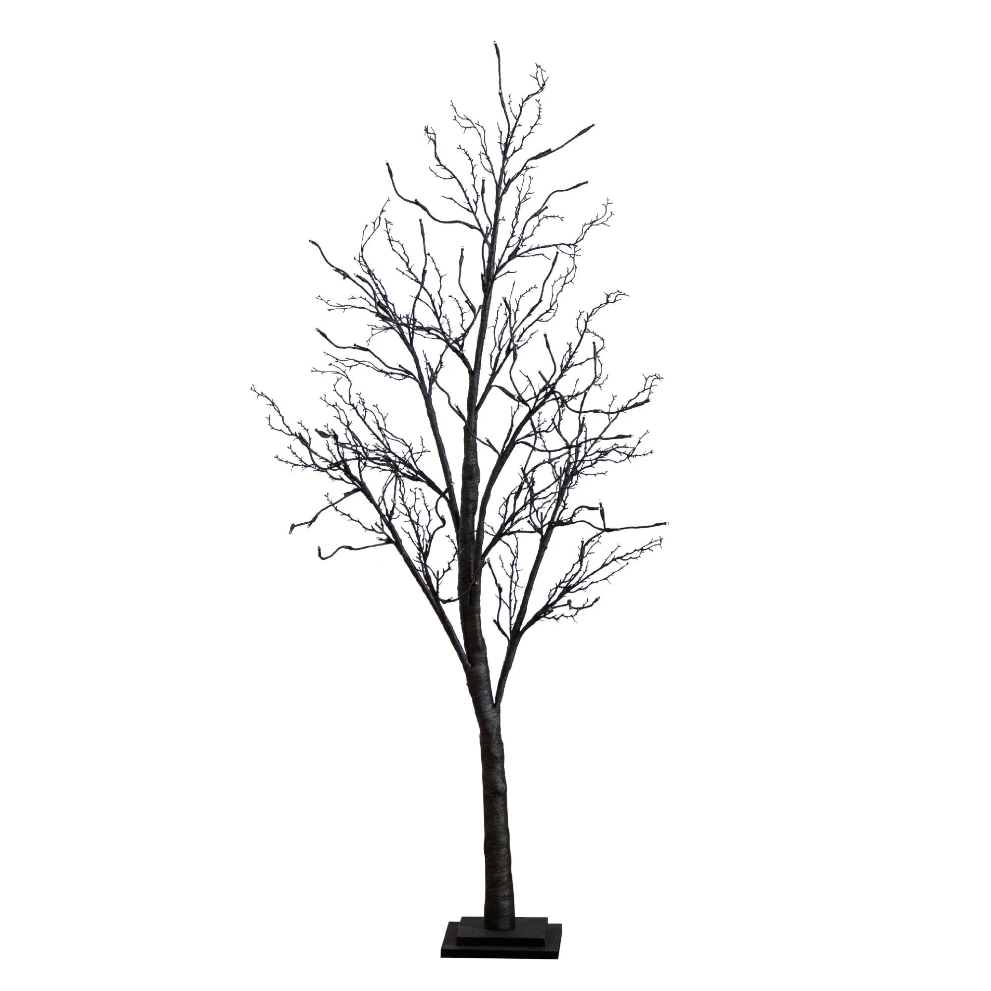 5’ Pre-Lit Halloween Deluxe Black Twig Artificial Tree with 102 Orange & Purple LED Lights - Image 11