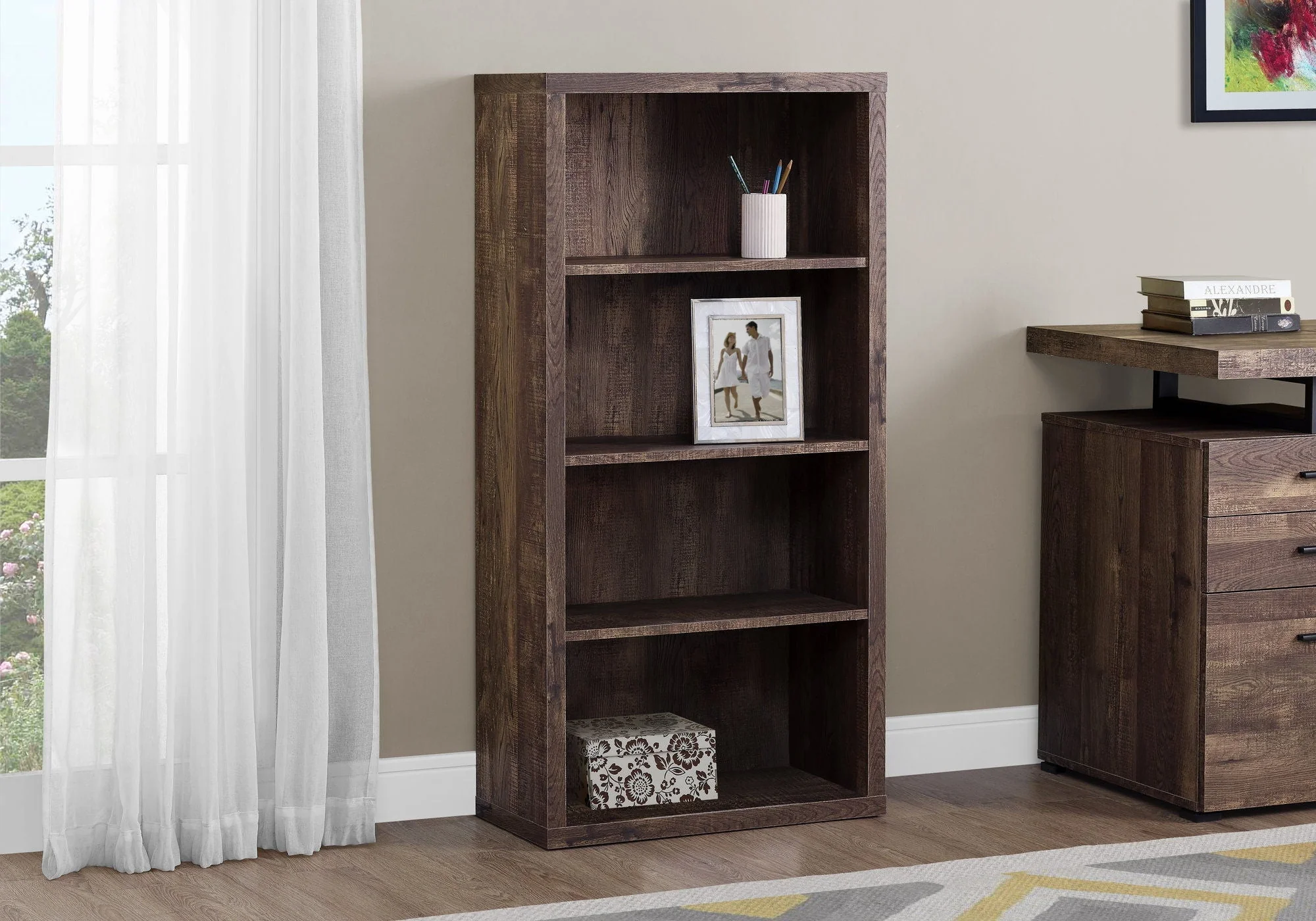 5 Tier For Office Bookshelf, Bookcase, Etagere, Contemporary & Modern - Image 24