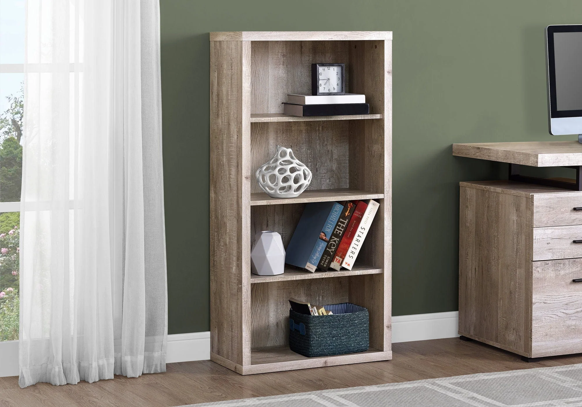 5 Tier For Office Bookshelf, Bookcase, Etagere, Contemporary & Modern - Image 9