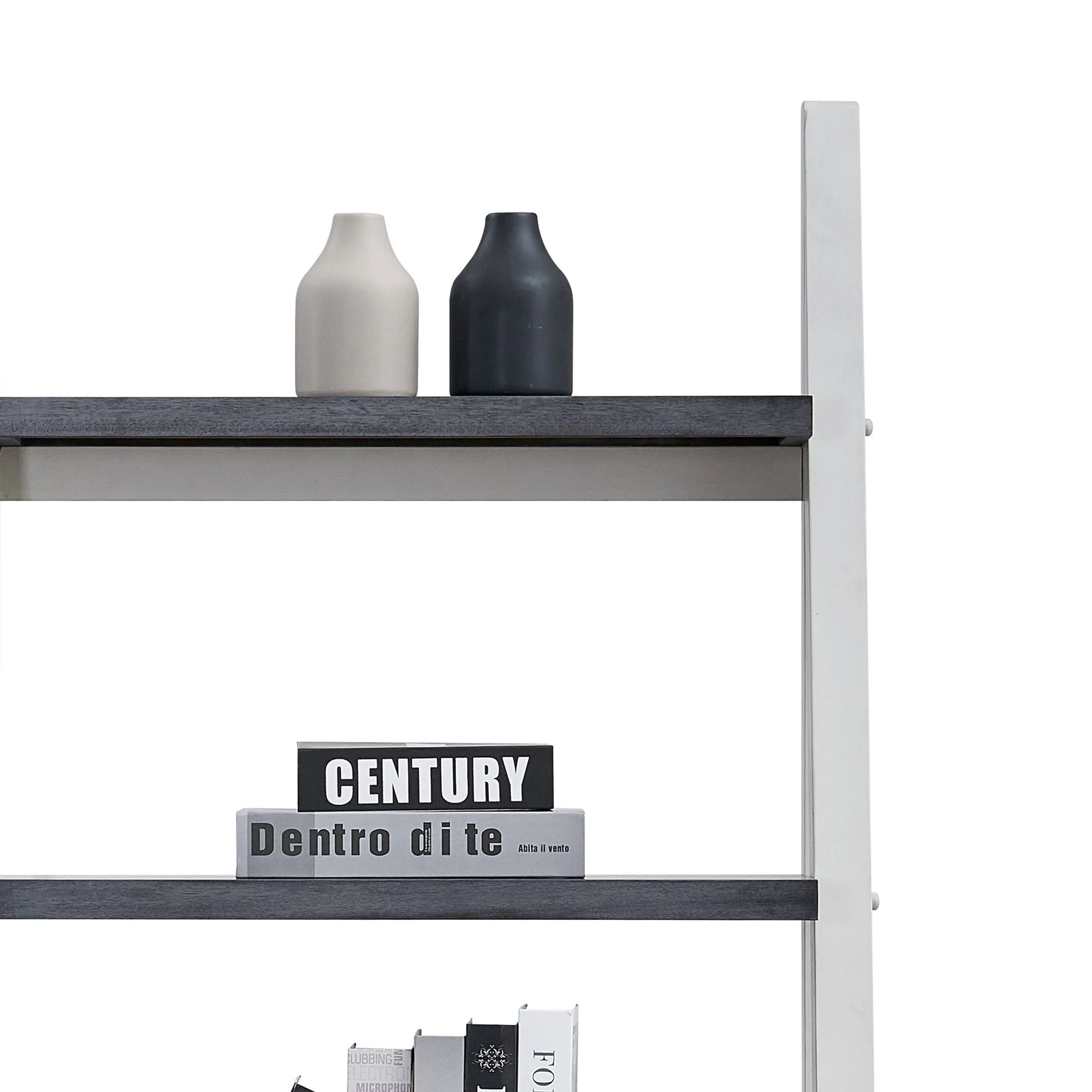 5-Tier Ladder Shelf with Rubber Wood Frame - Image 8