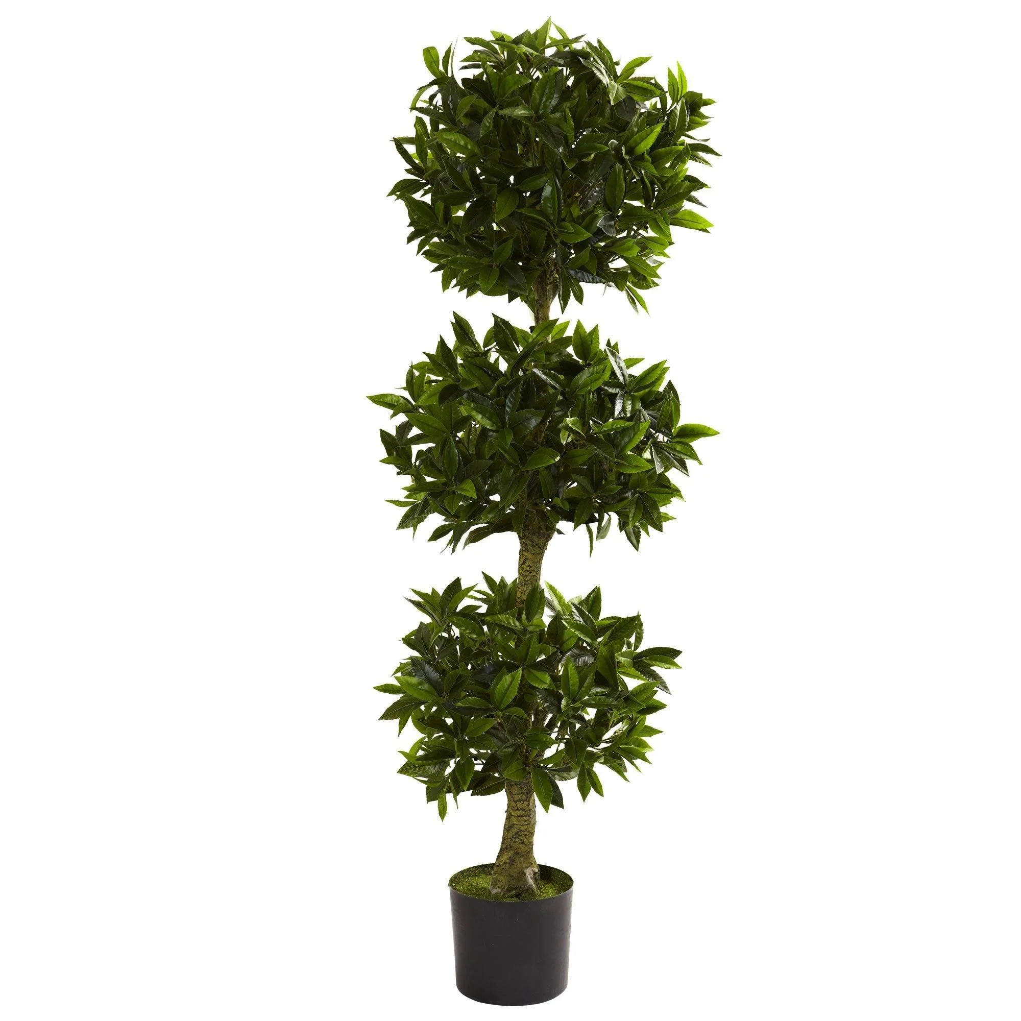 5' Triple Bay Leaf Topiary UV Resistant (Indoor/Outdoor) - Image 3