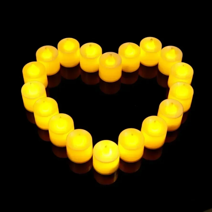 50 PCS LED Flameless Tealight Candles – Battery Operated Warm Light Decor - Image 4