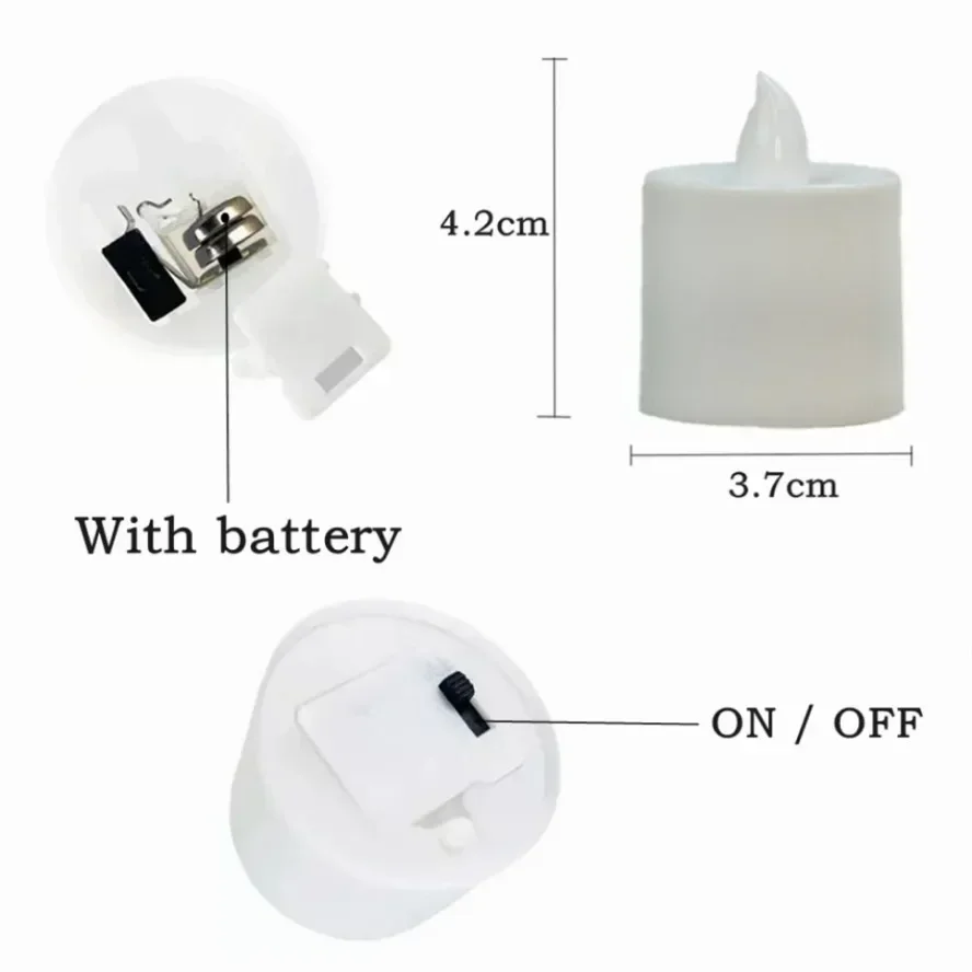 50 PCS LED Flameless Tealight Candles – Battery Operated Warm Light Decor - Image 6