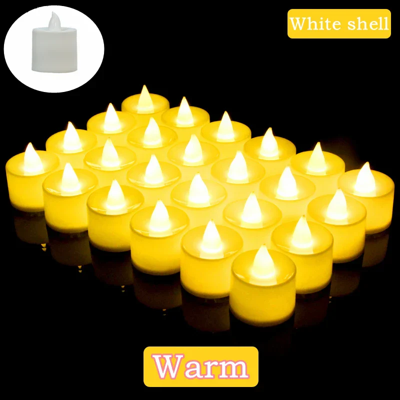 50 PCS LED Flameless Tealight Candles – Battery Operated Warm Light Decor - Image 7
