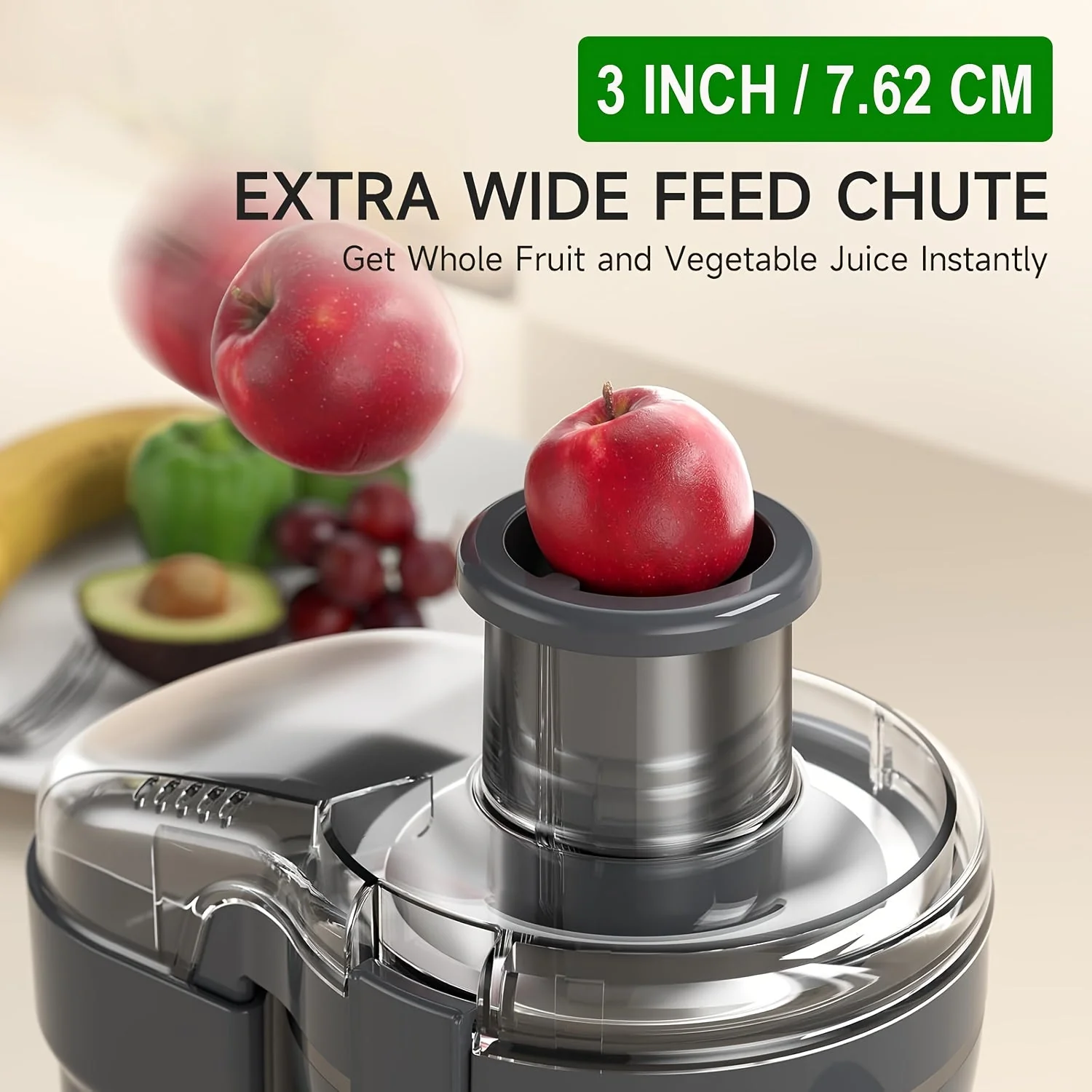 500W Juicer Machine for Fruits & Veggies – Wide Mouth, Stainless Steel, Easy Clean - Image 5