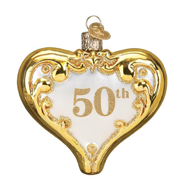 50th Anniversary Heart Ornament - Image 3