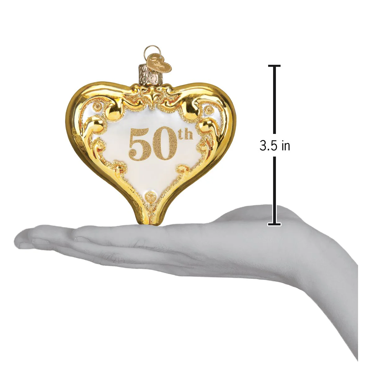 50th Anniversary Heart Ornament - Image 6