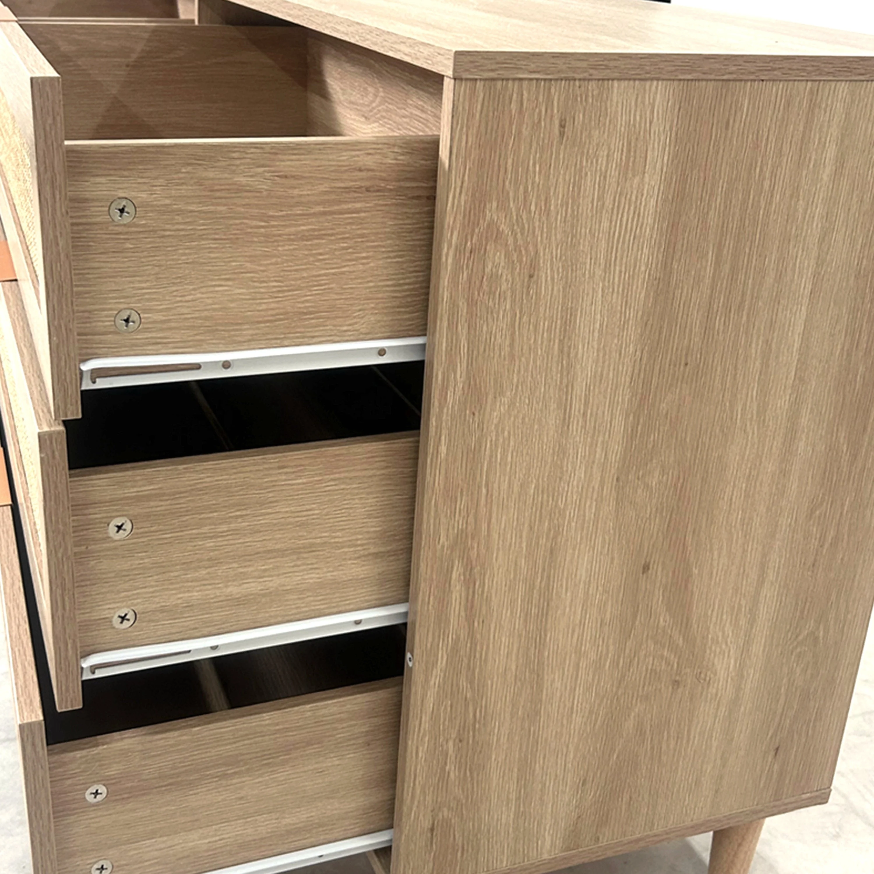 51.18' 6-Drawer Rattan Storage Cabinet Natural - Image 7