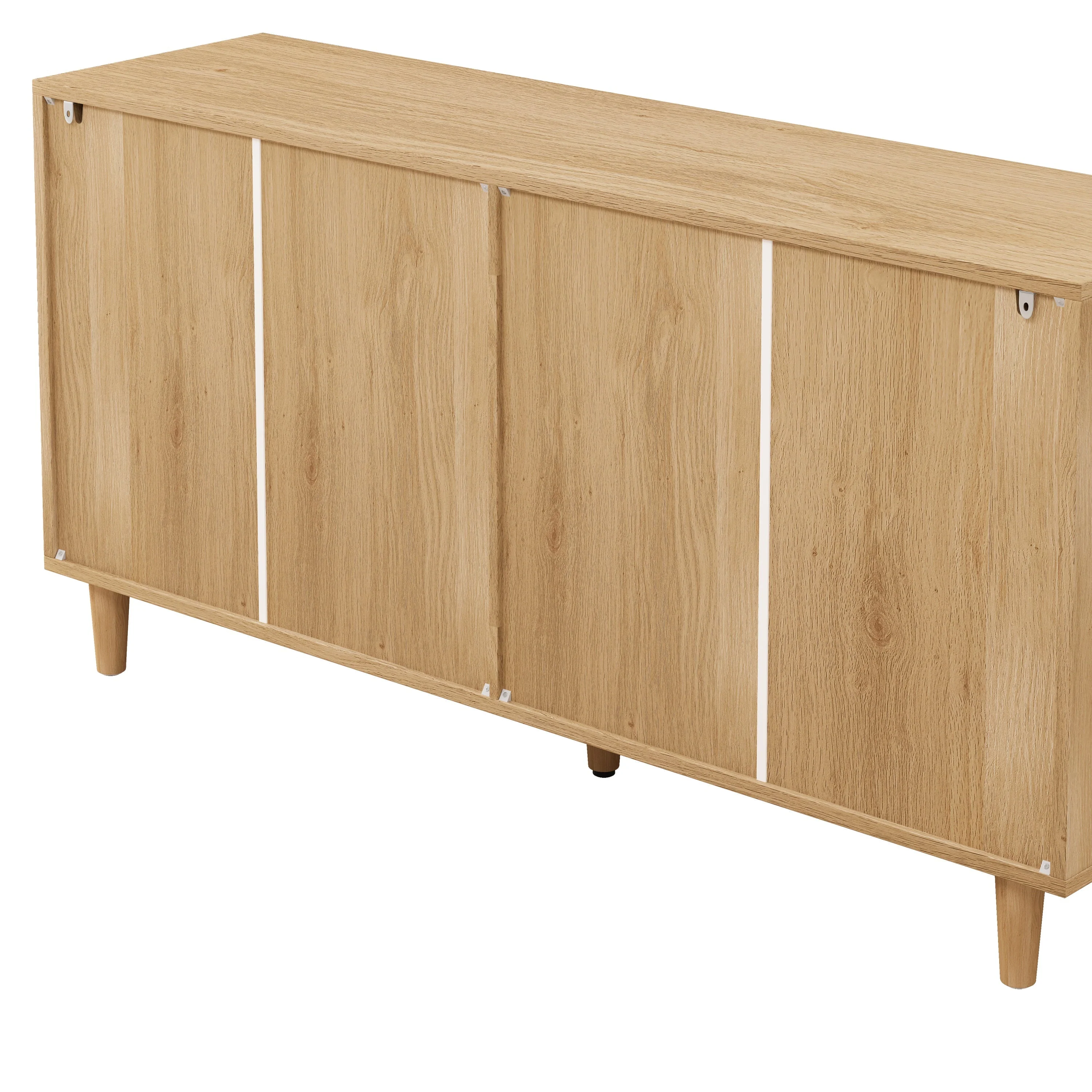 51.18' 6-Drawer Rattan Storage Cabinet Natural - Image 9