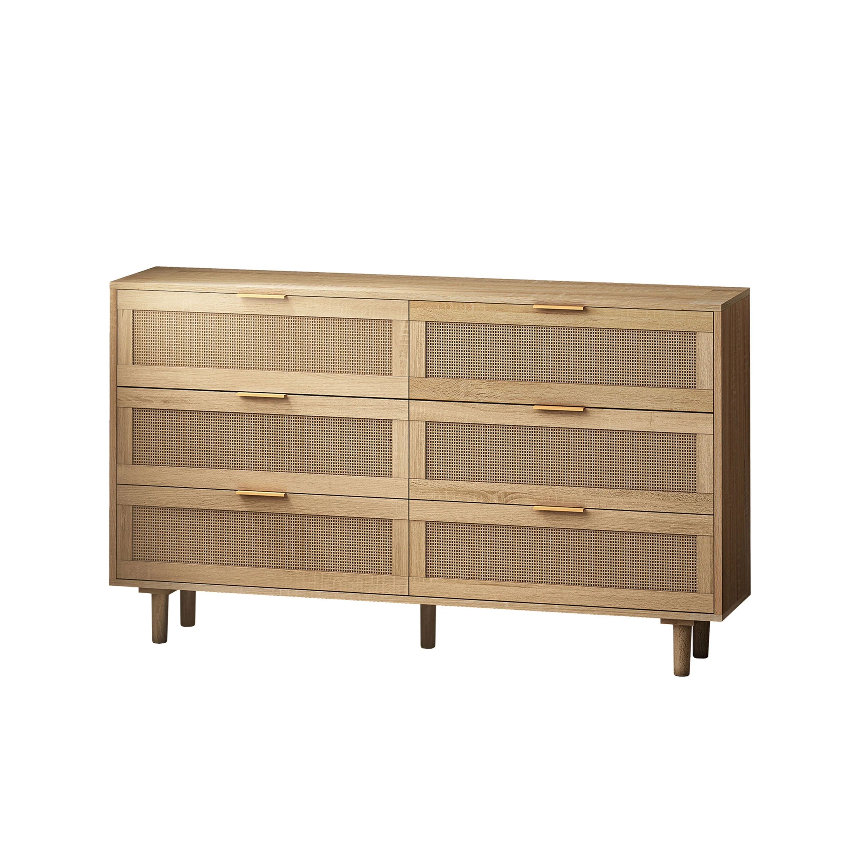 51.18' 6-Drawers Rattan Storage Cabinet - Image 6