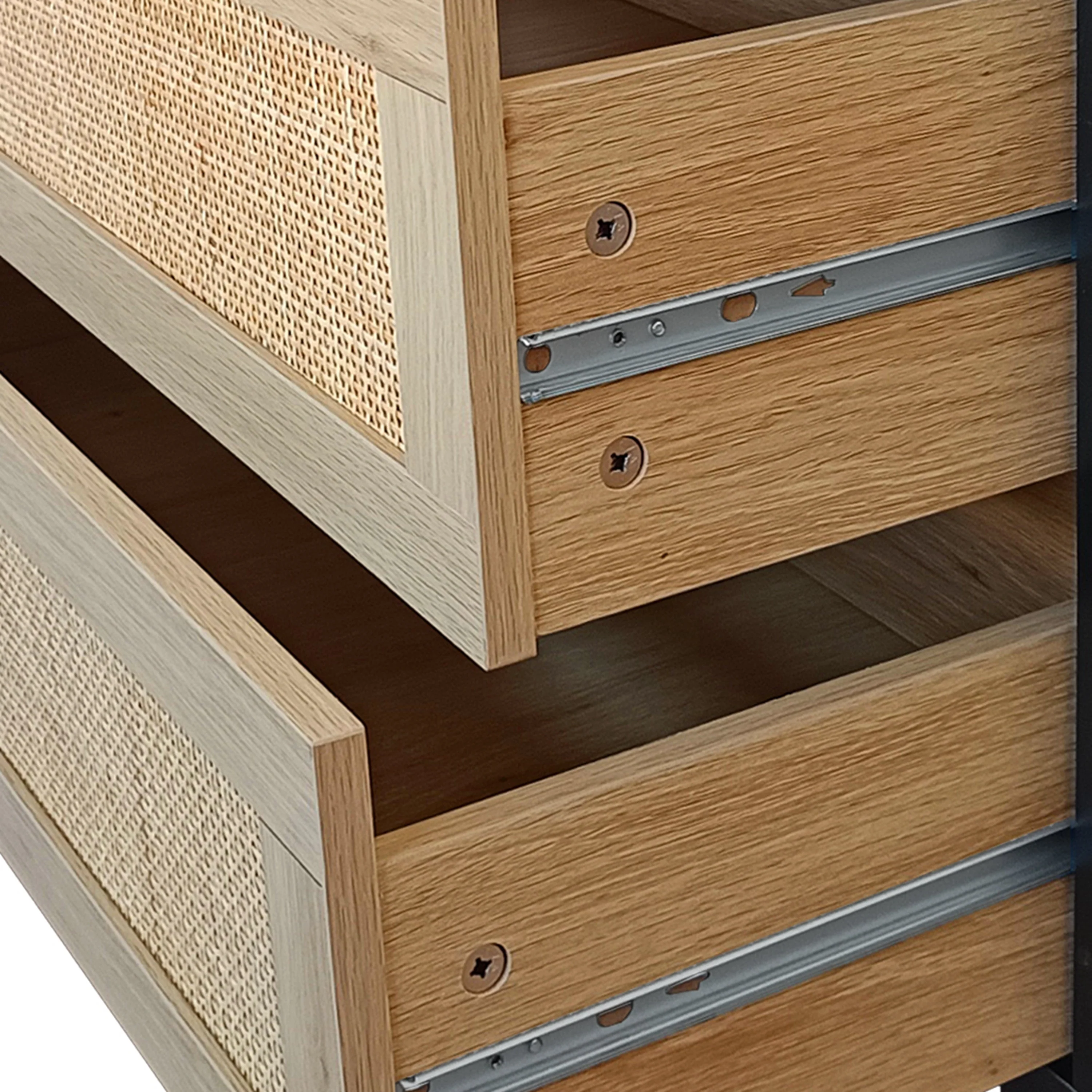51.18' 6-Drawers Rattan Storage Cabinet - Image 9