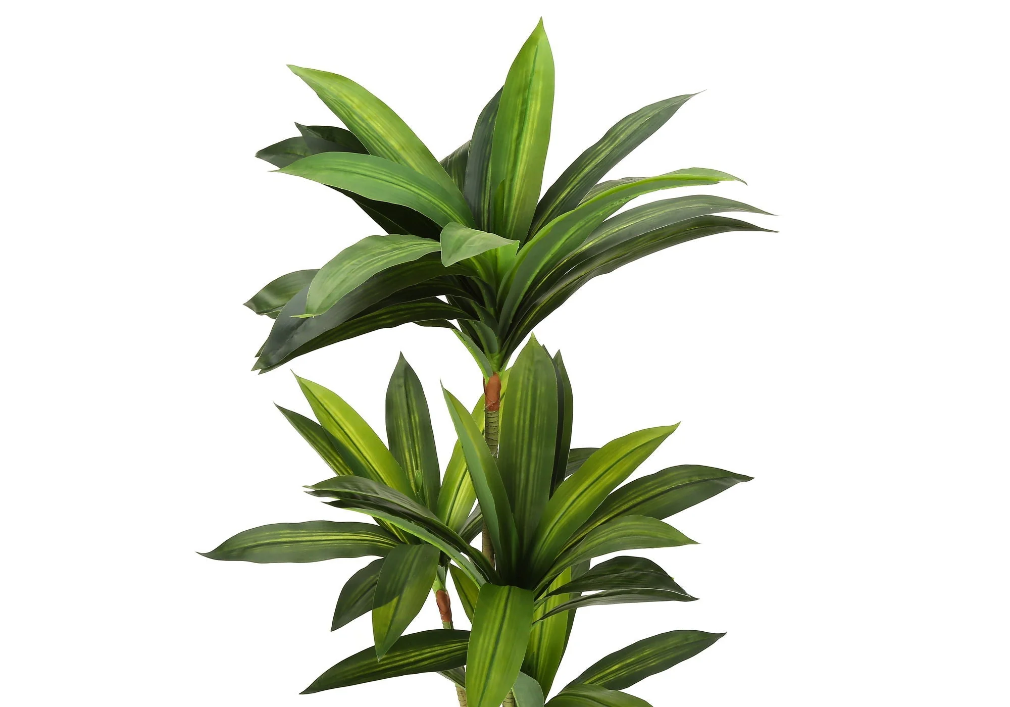 51" Tall, Artificial Plant, Dracaena Tree, Indoor, Faux, Fake, Floor, Greenery, Potted, Real Touch, Decorative - Green / Black - Image 4