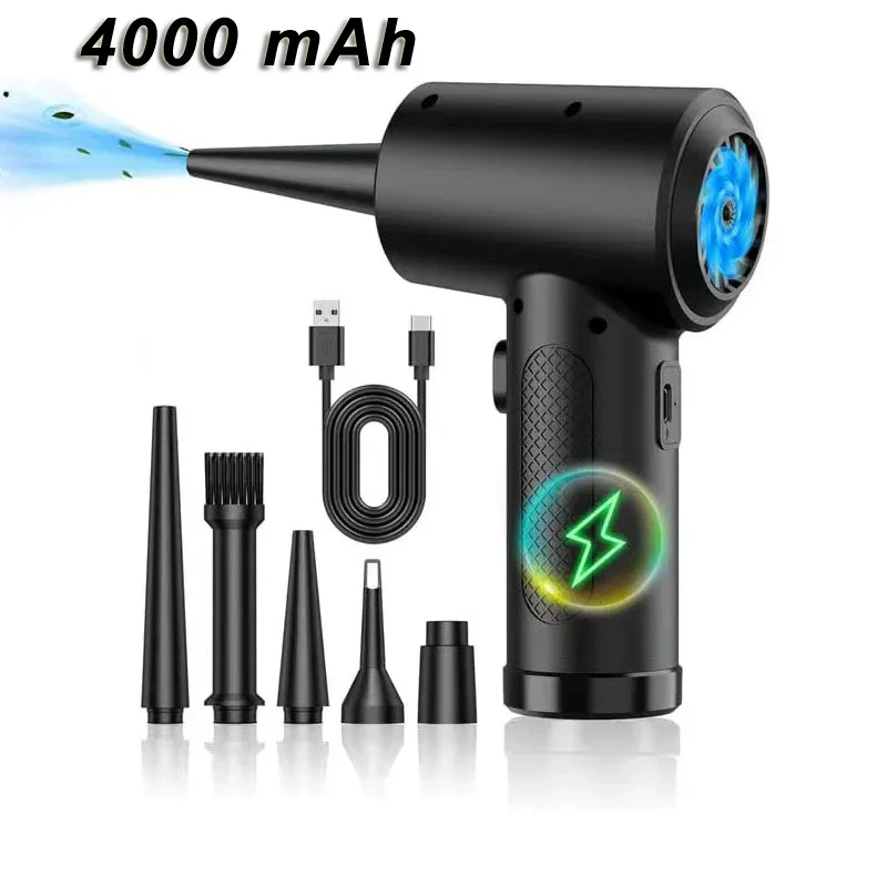 51000RPM Air Duster for Computer Cleaning Cordless Compressed Air Blower with LED - Image 7