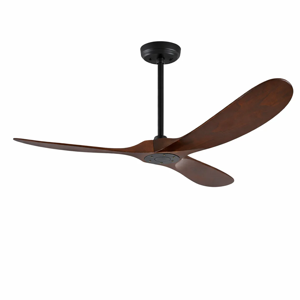 52 Inch Solid Wood Ceiling Fan 3-Blade DC Motor Remote - Image 5