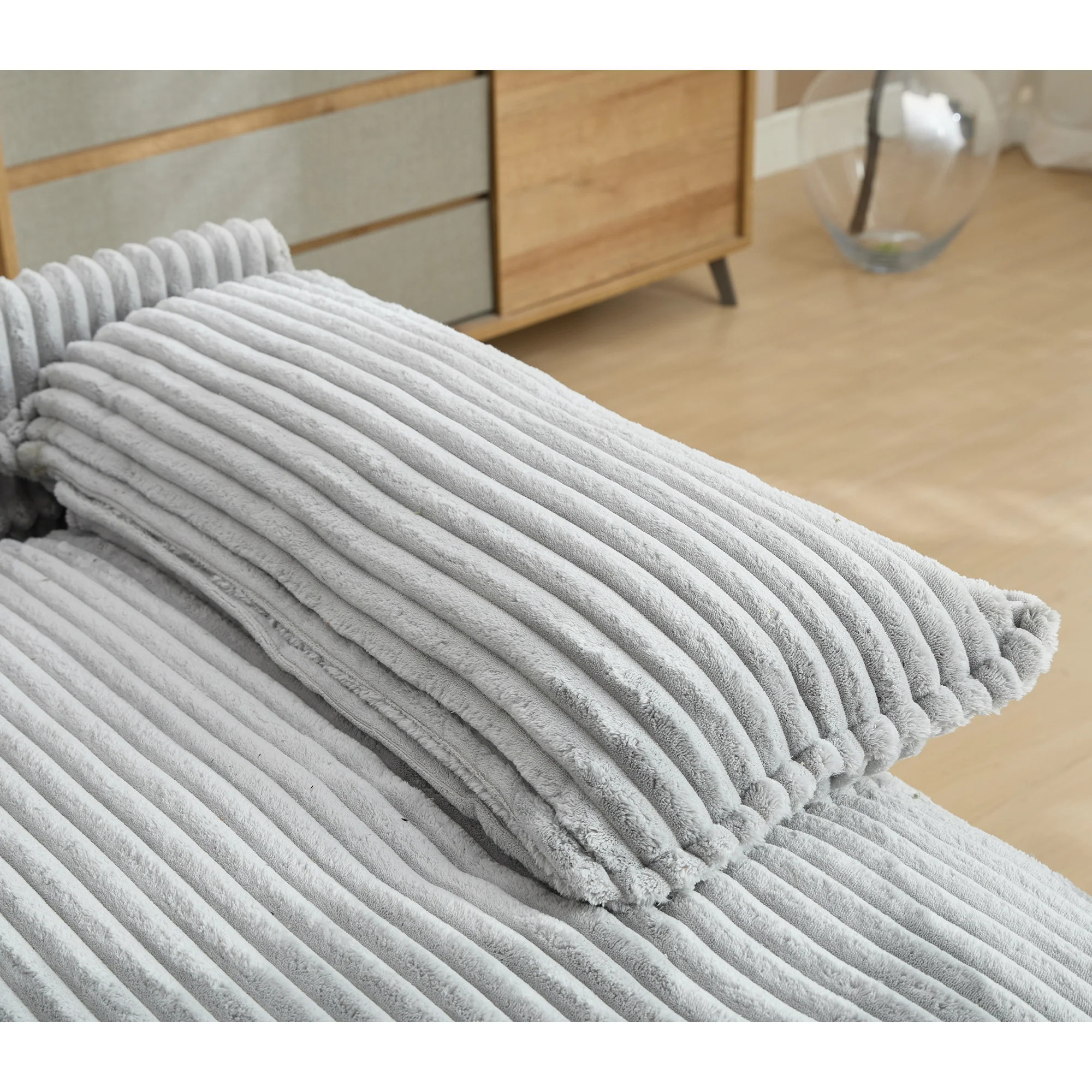 54.75" W Oversized Corduroy Chaise Lounge Chair - Image 22