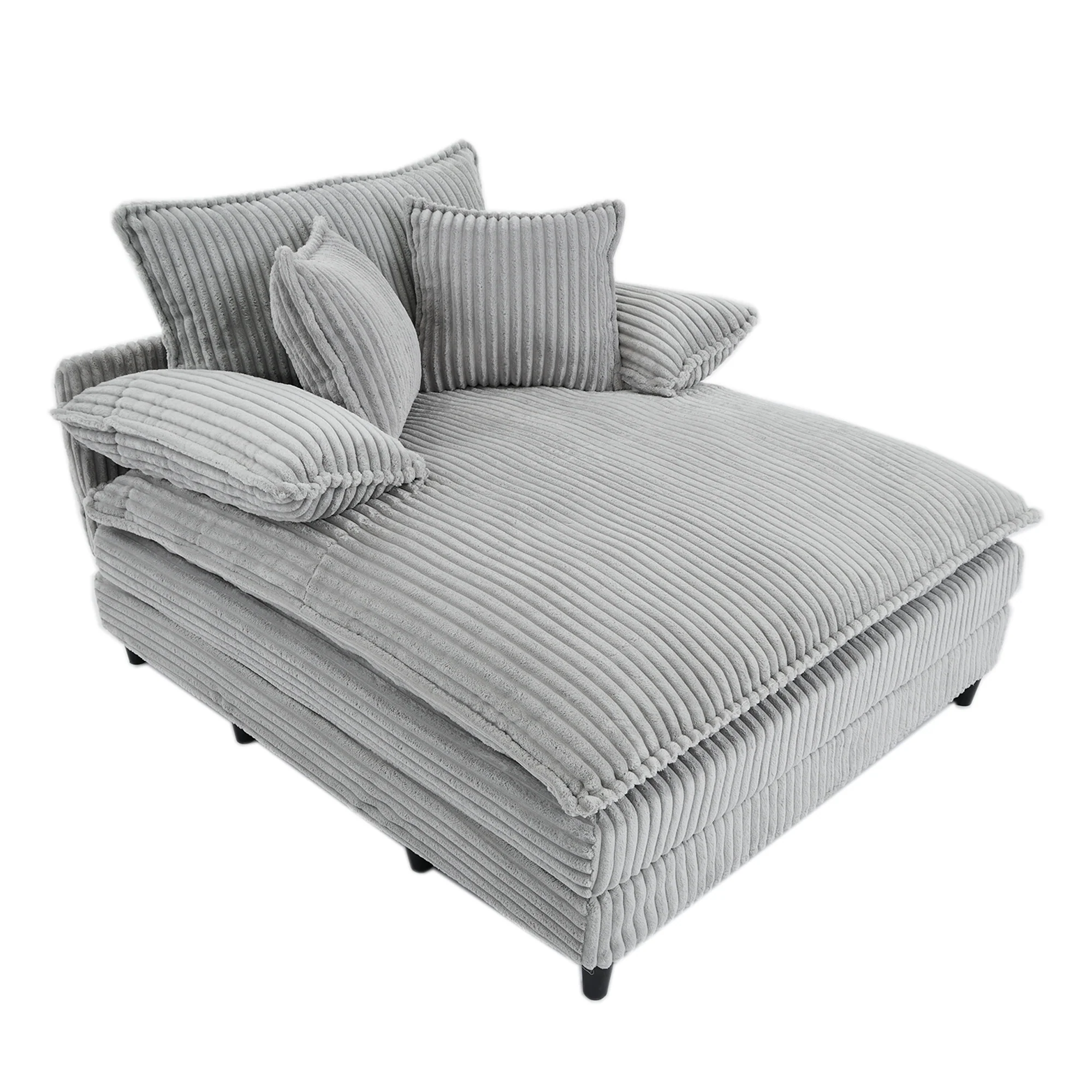 54.75" W Oversized Corduroy Chaise Lounge Chair - Image 26