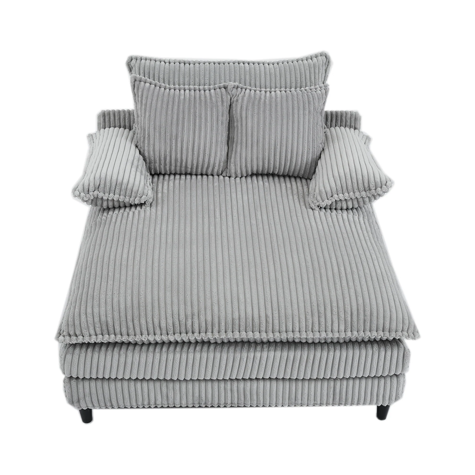 54.75" W Oversized Corduroy Chaise Lounge Chair - Image 27