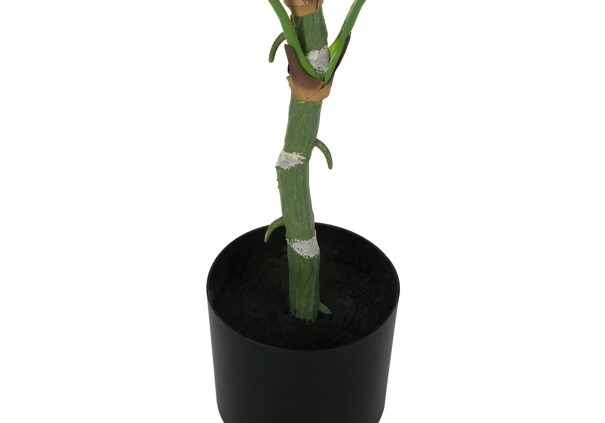 54" Tall, Artificial Plant, Dieffenbachia Tree, Indoor, Faux, Fake, Floor, Greenery, Potted, Real Touch, Decorative - Green / Black - Image 3