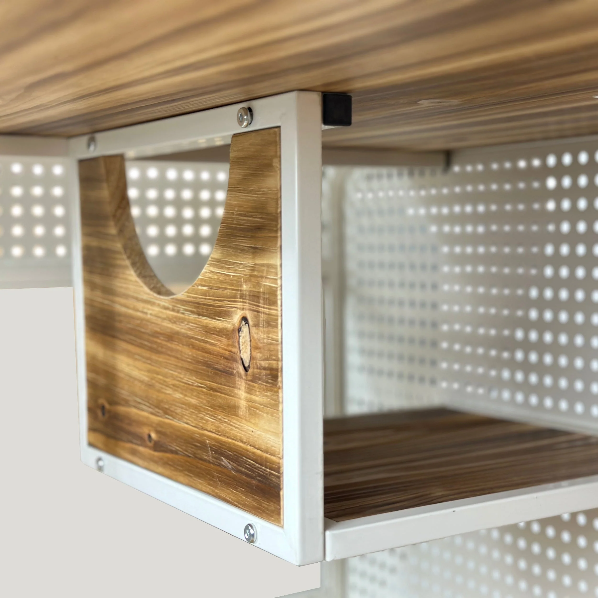 55.12' Spacious Cat House with Tempered Glass (White) - Image 10