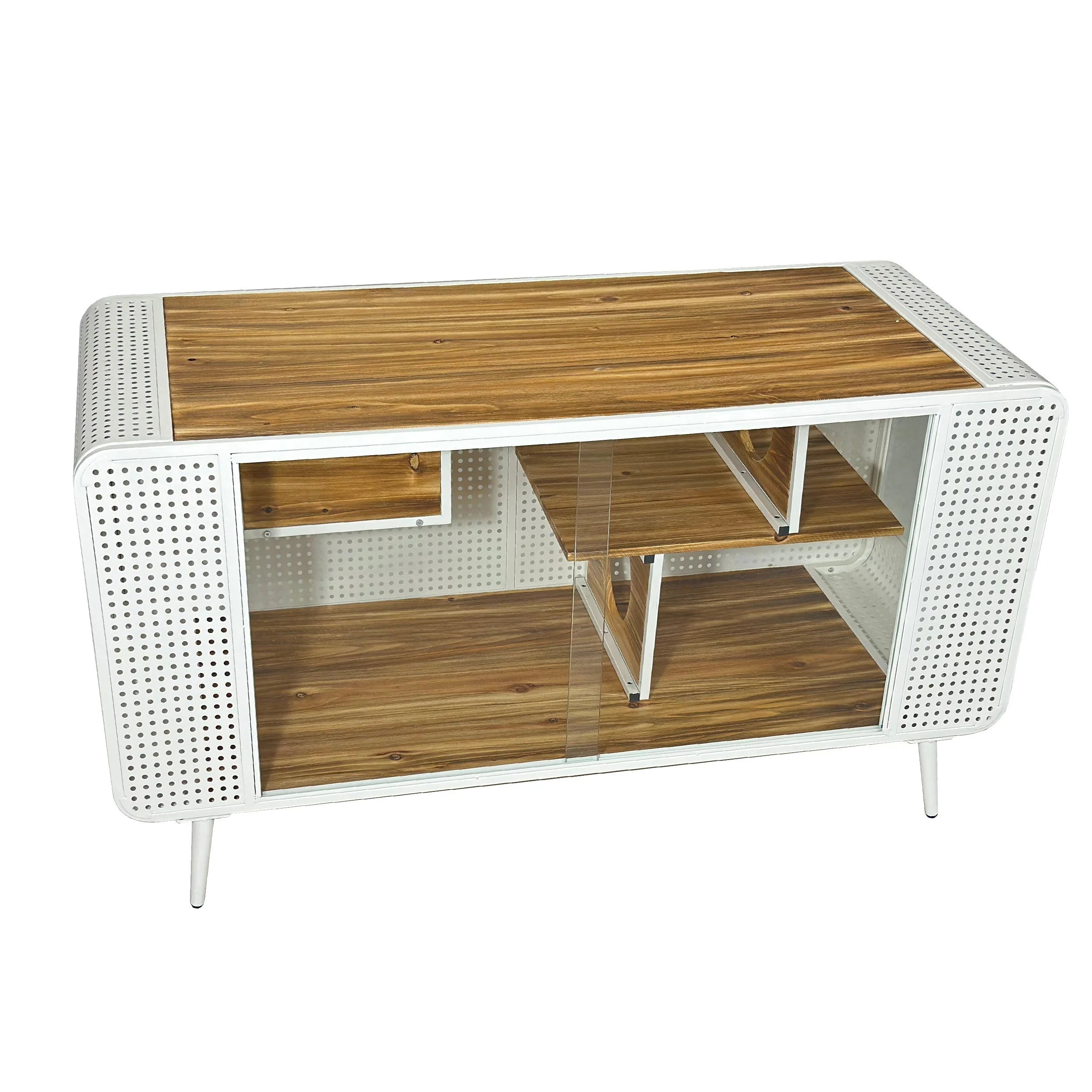55.12' Spacious Cat House with Tempered Glass (White) - Image 6
