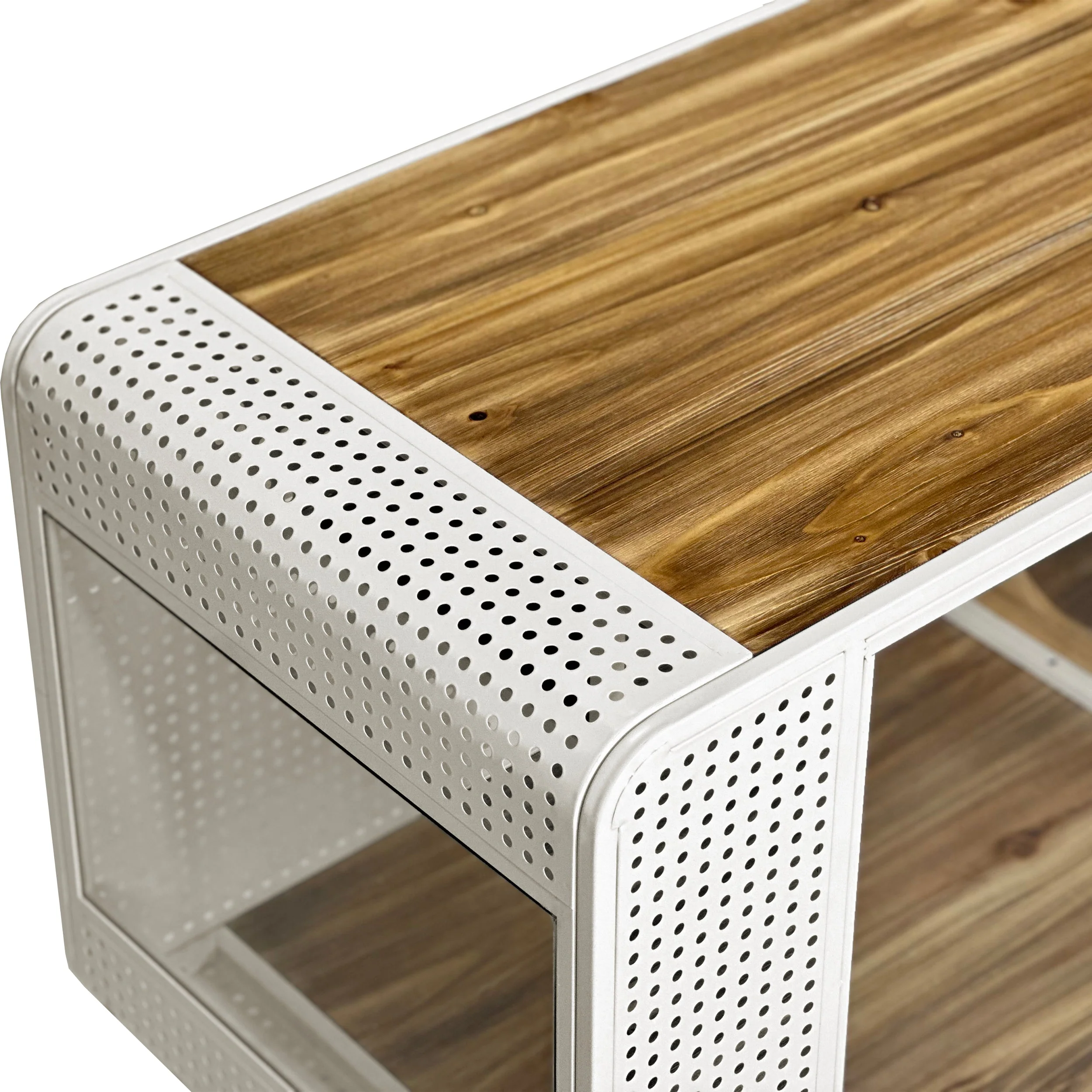 55.12' Spacious Cat House with Tempered Glass (White) - Image 9