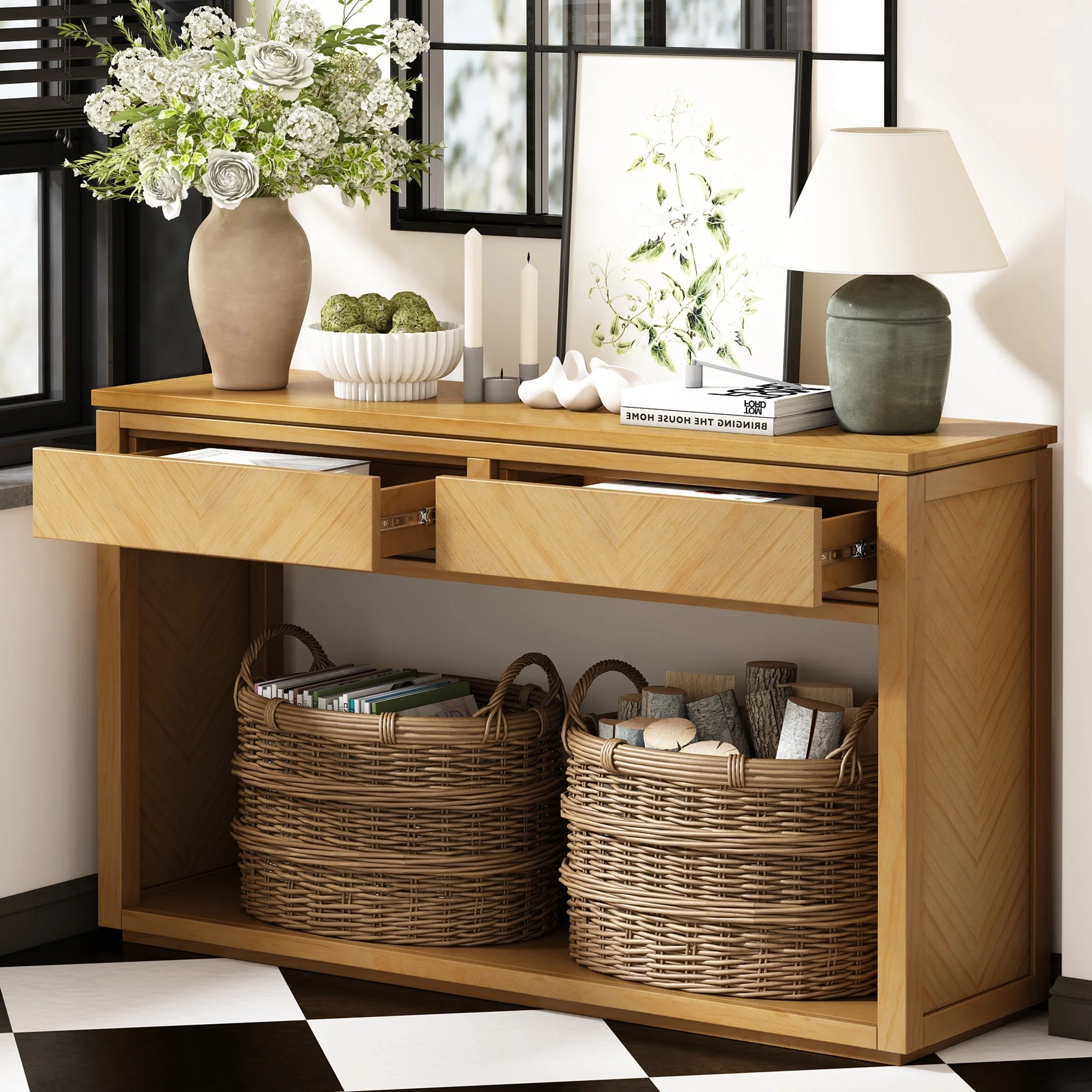 55' Console Table Natural - Image 2
