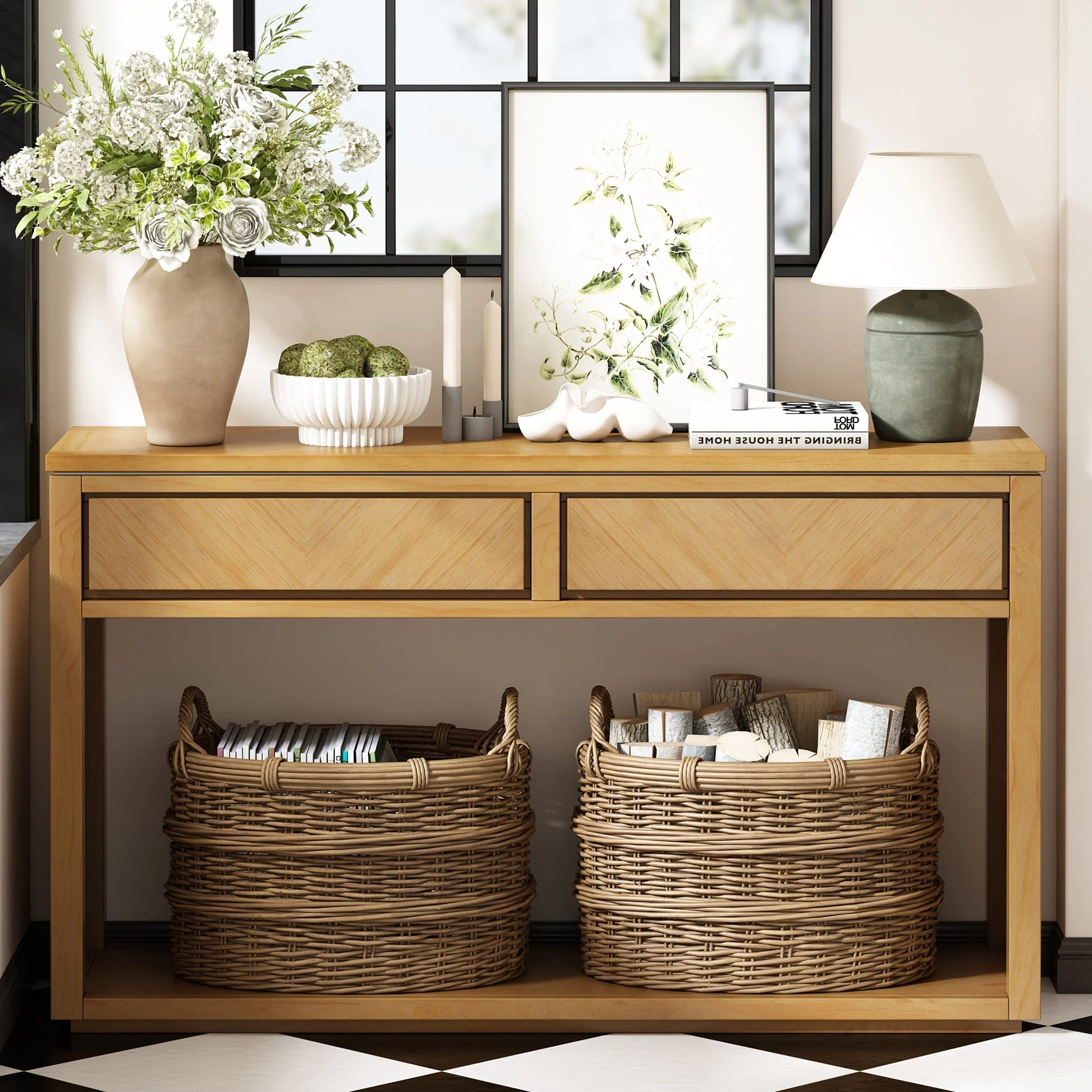 55' Console Table Natural - Image 3
