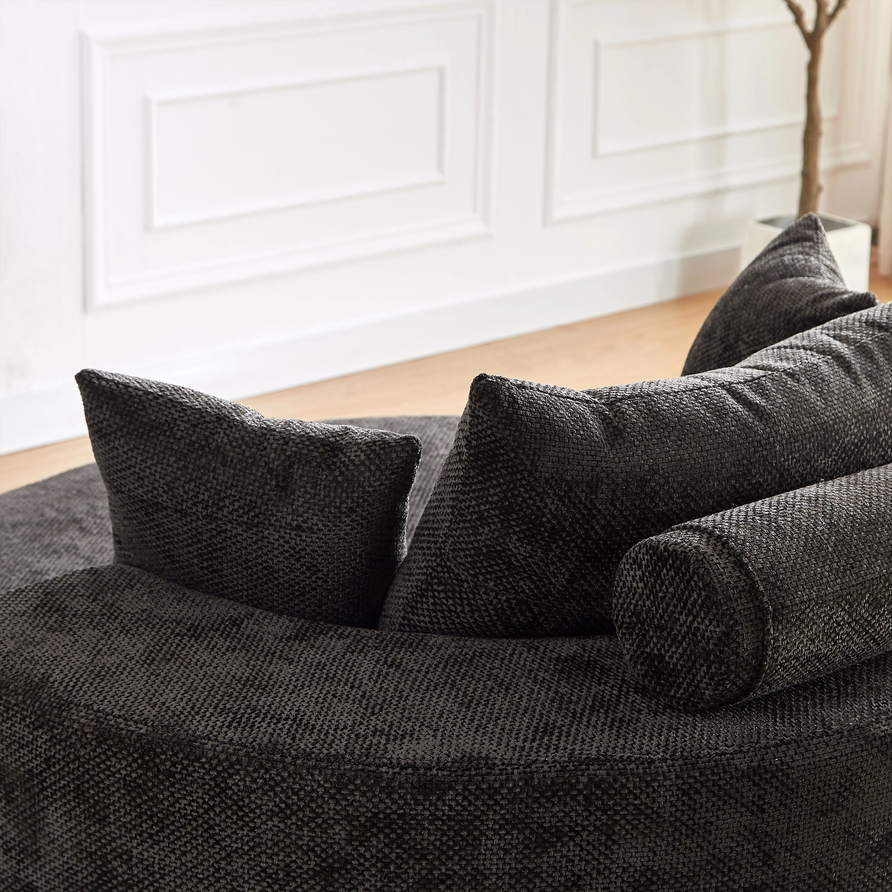55''L Chenille Foam Single Swivel Chair - Image 12