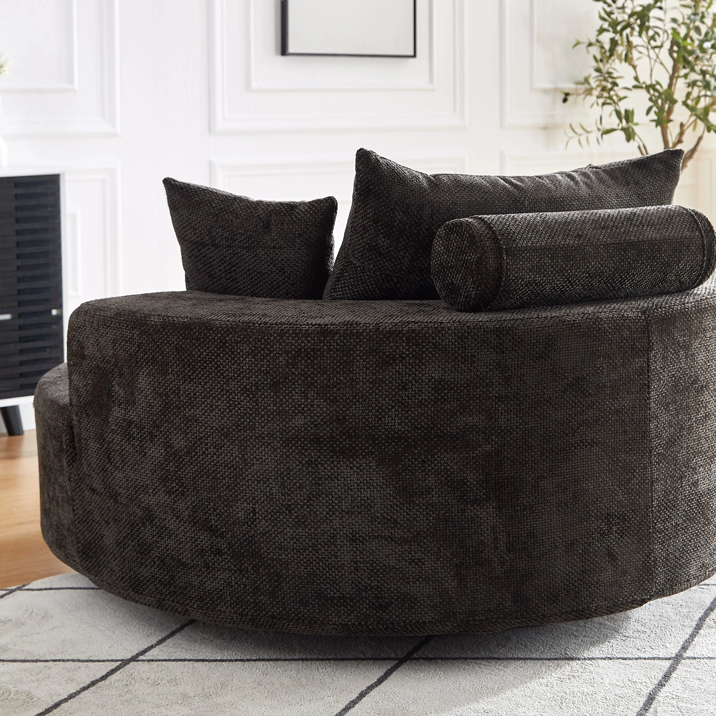 55''L Chenille Foam Single Swivel Chair - Image 13