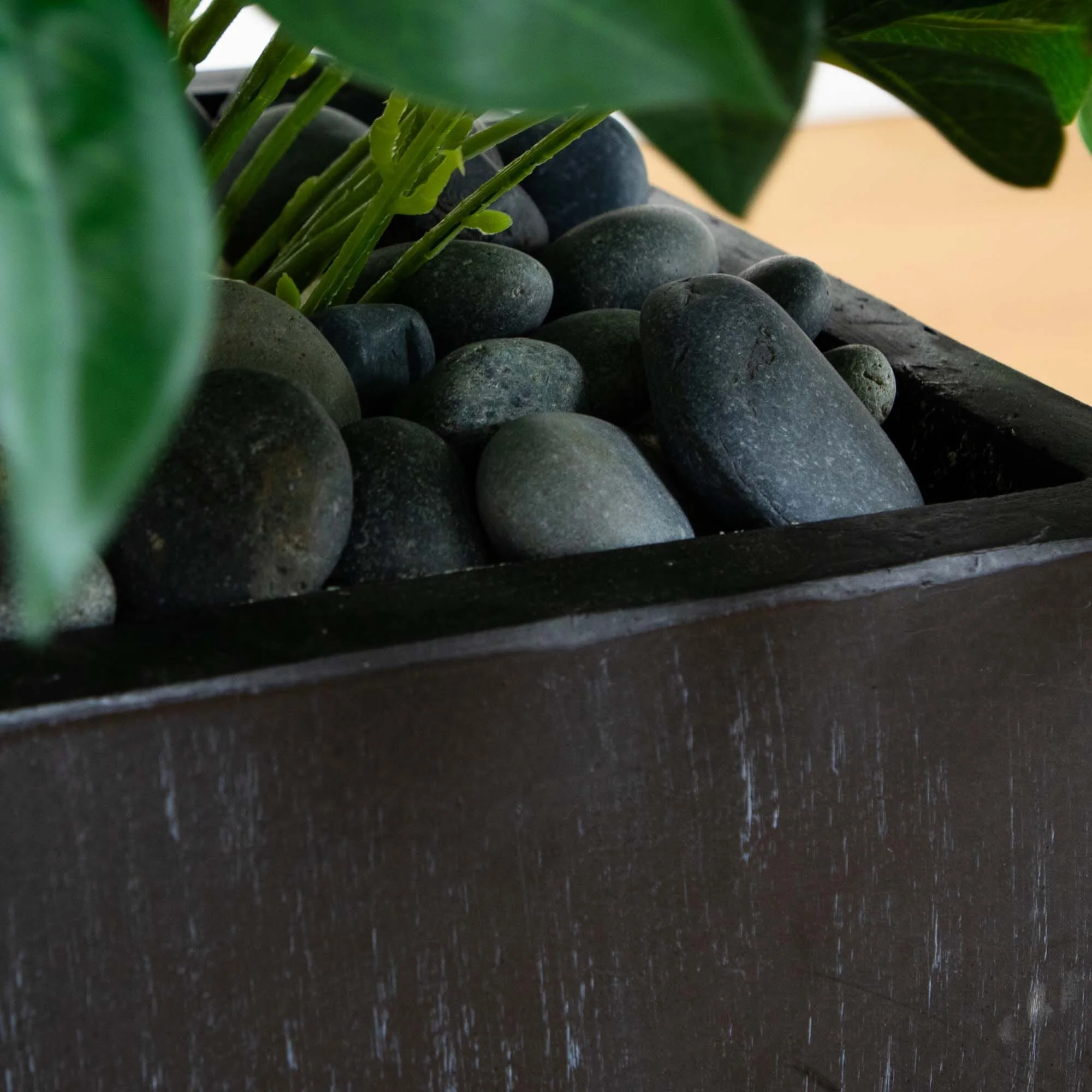 56” Bay Leaf Cone Topiary Artificial Tree UV Resistant in Black Planter (Indoor/Outdoor) - Image 3