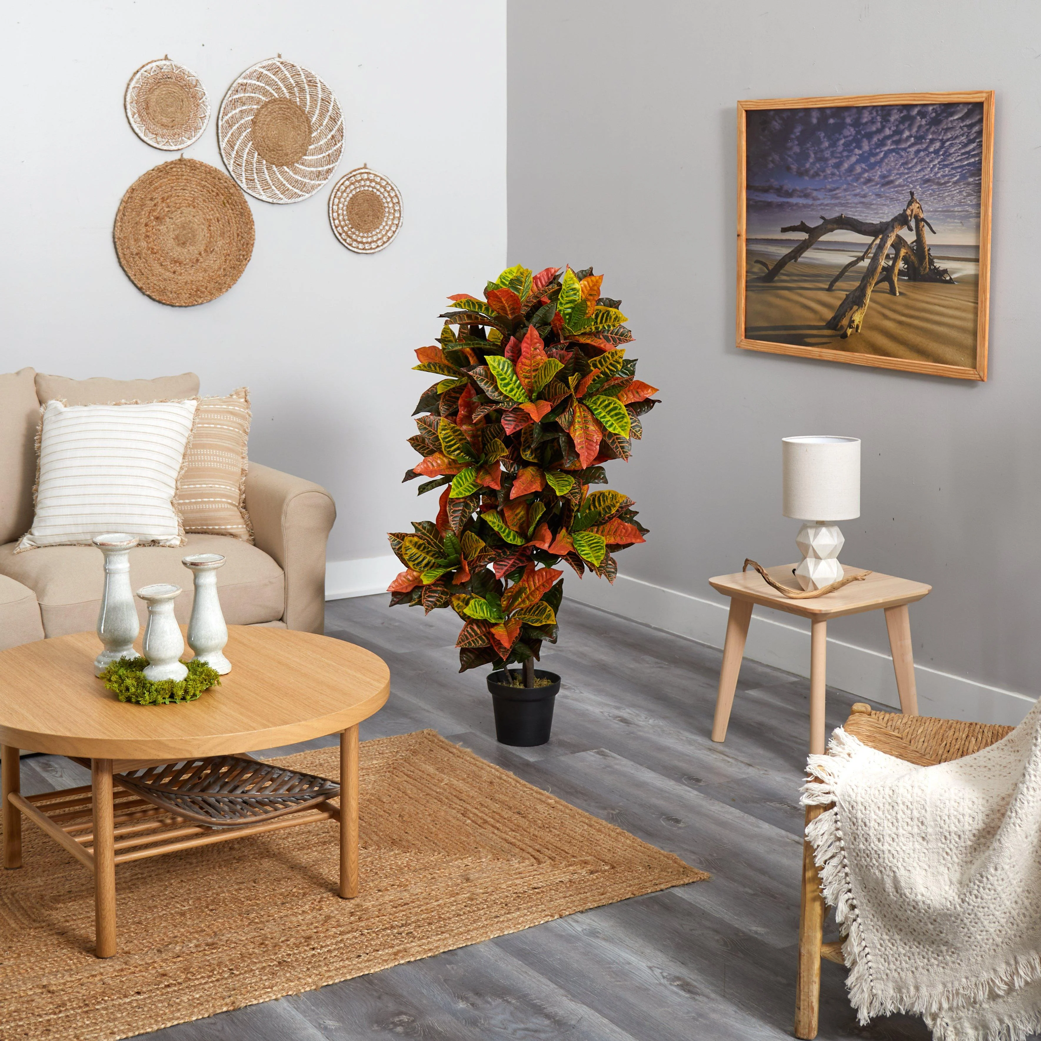 56” Croton Plant (Real Touch) - Image 3