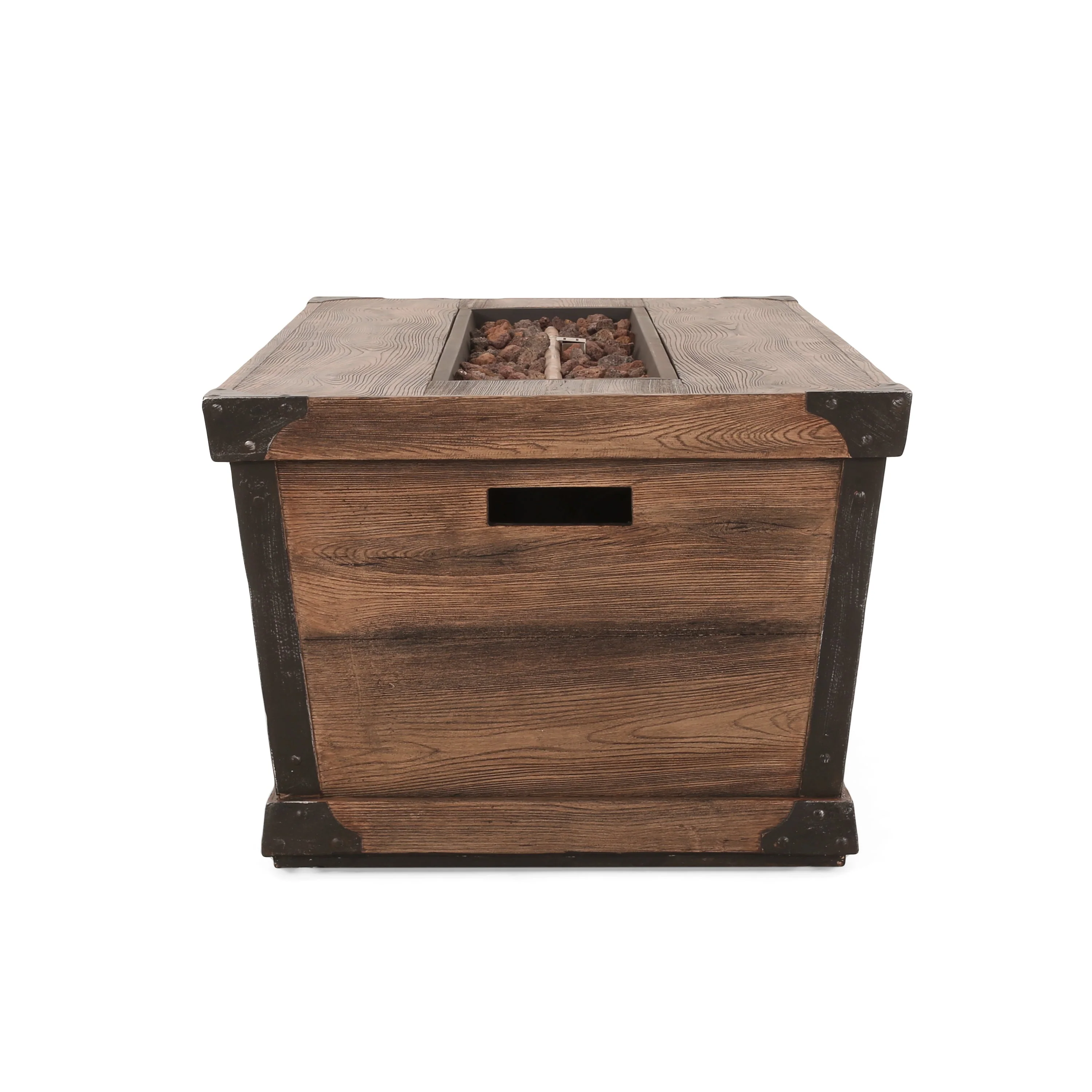 56" Outdoor Patio Rectangle Gas Burning MgO Fire Pit - Image 12