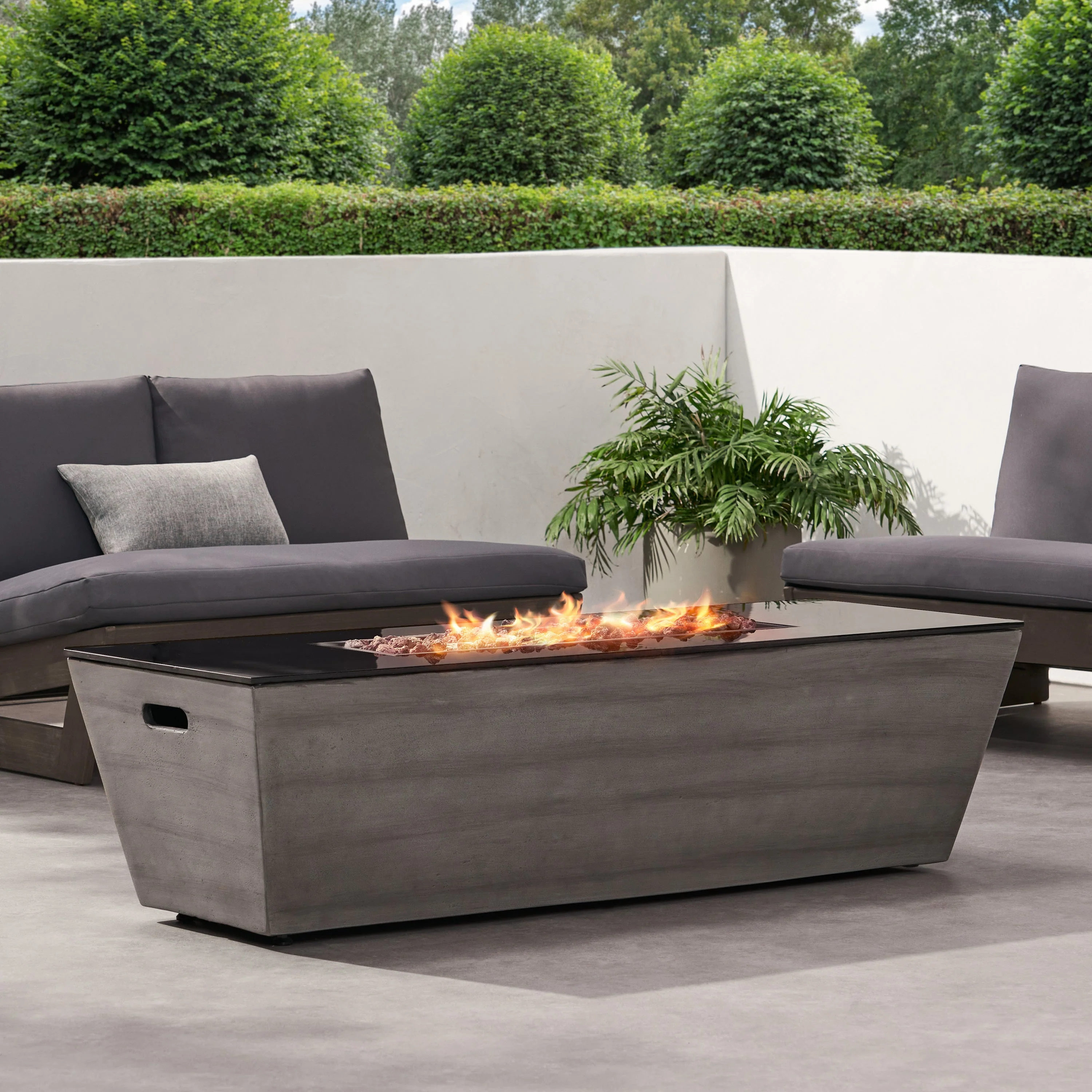 56" Rectangle MGO Fire Pit - 50,000 BTU - Image 7