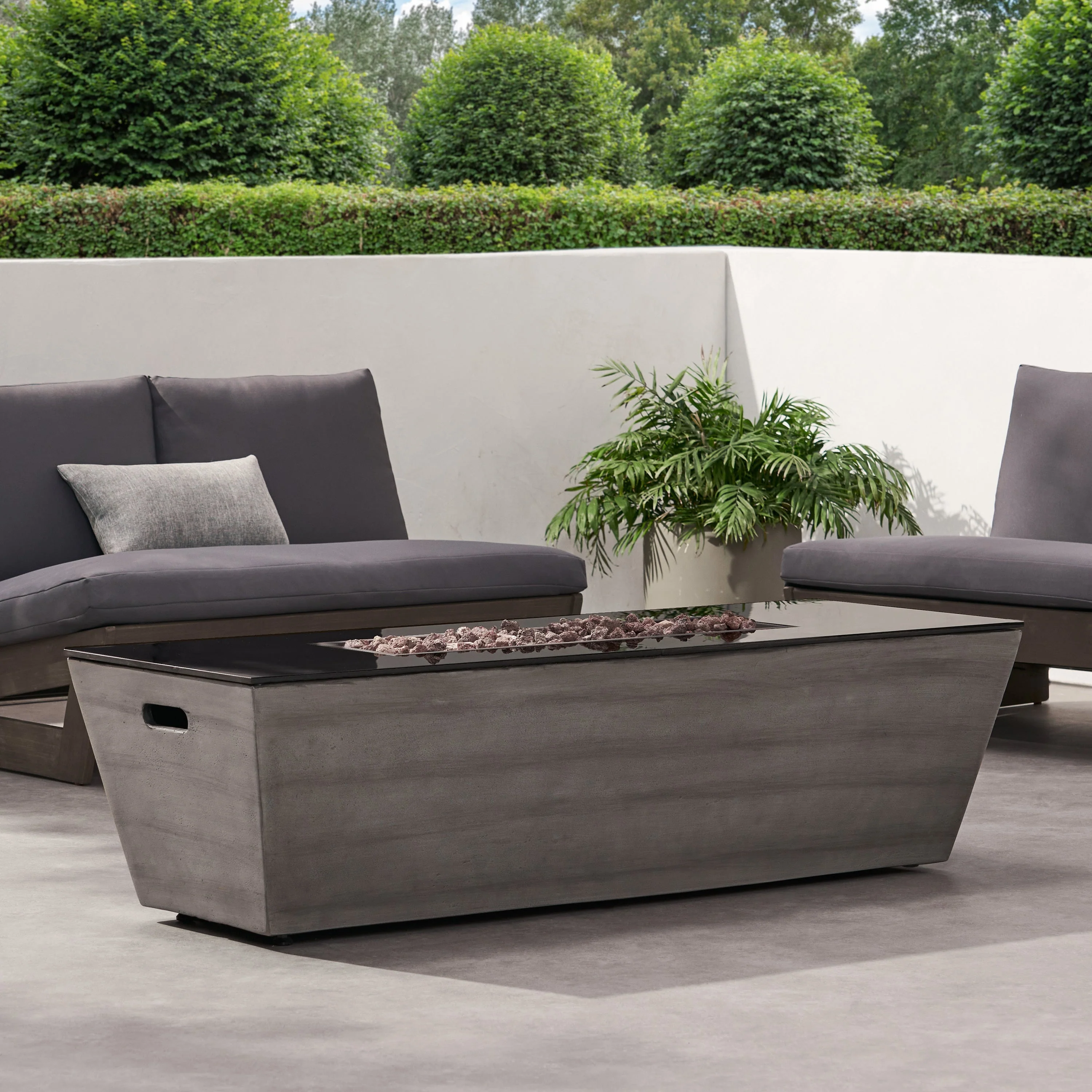 56" Rectangle MGO Fire Pit - 50,000 BTU - Image 8