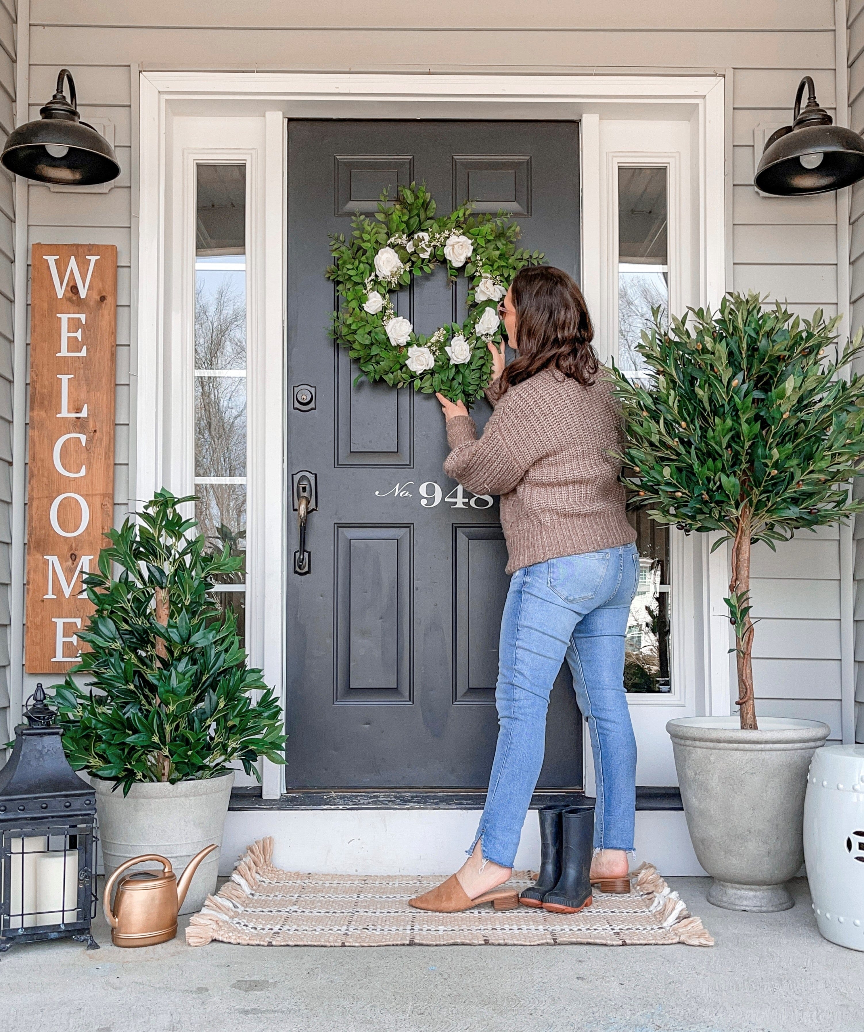 58” Olive Topiary Artificial Tree UV Resistant (Indoor/Outdoor) - Image 5